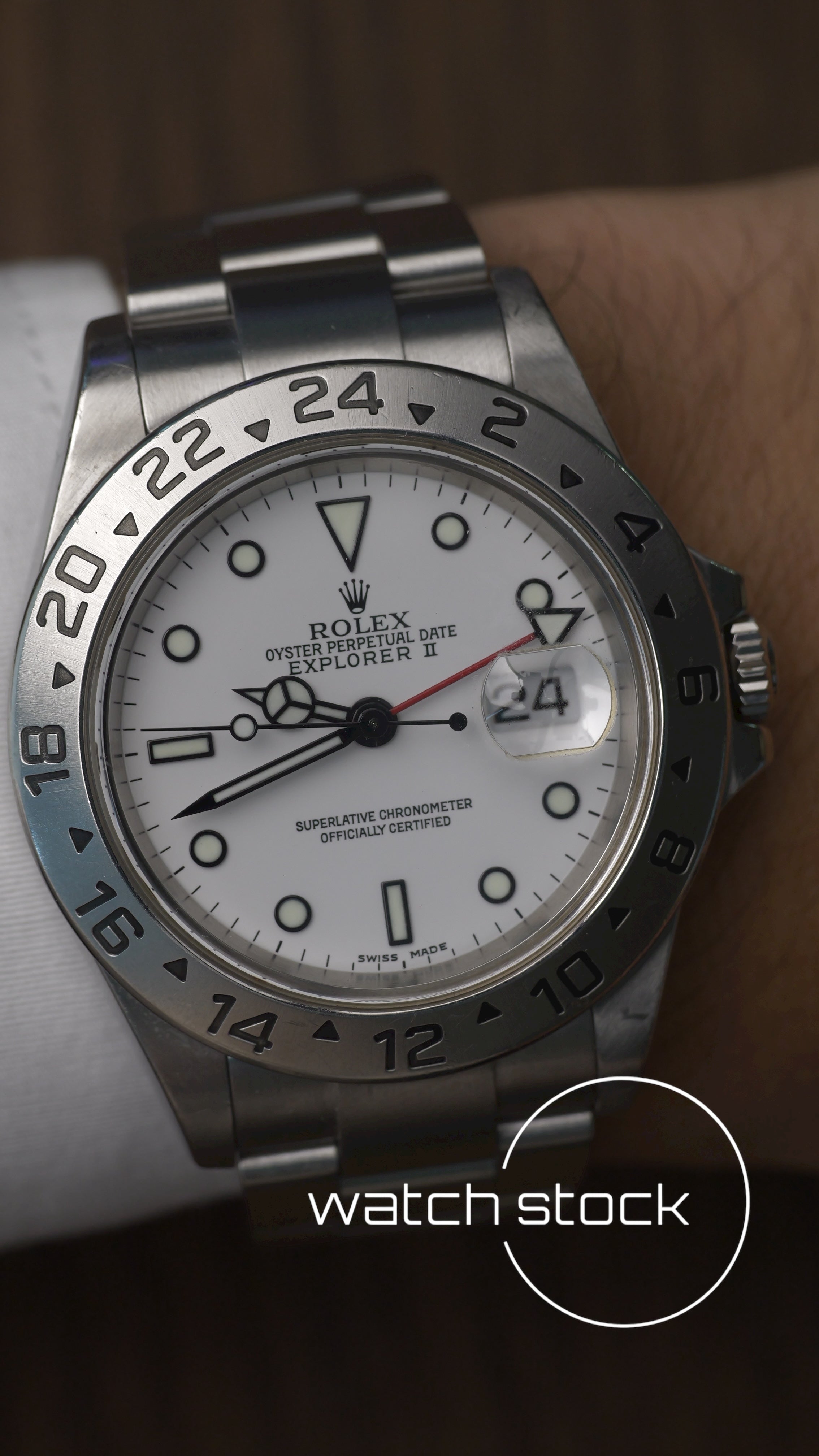 Rolex Explorer II 16570 white dial 39mm