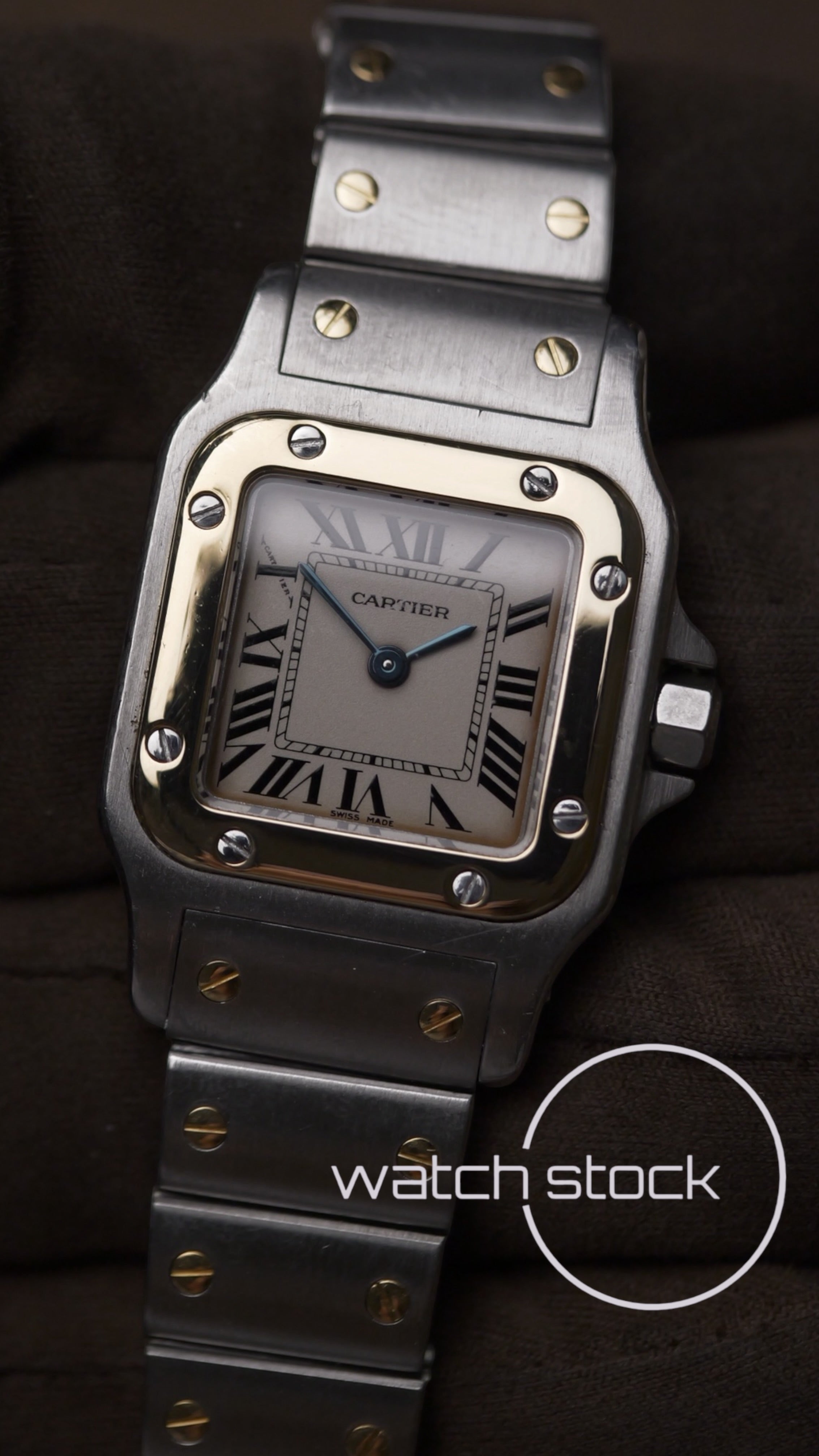 Cartier santos galbee lady quartz 24x35mm ref.166930
