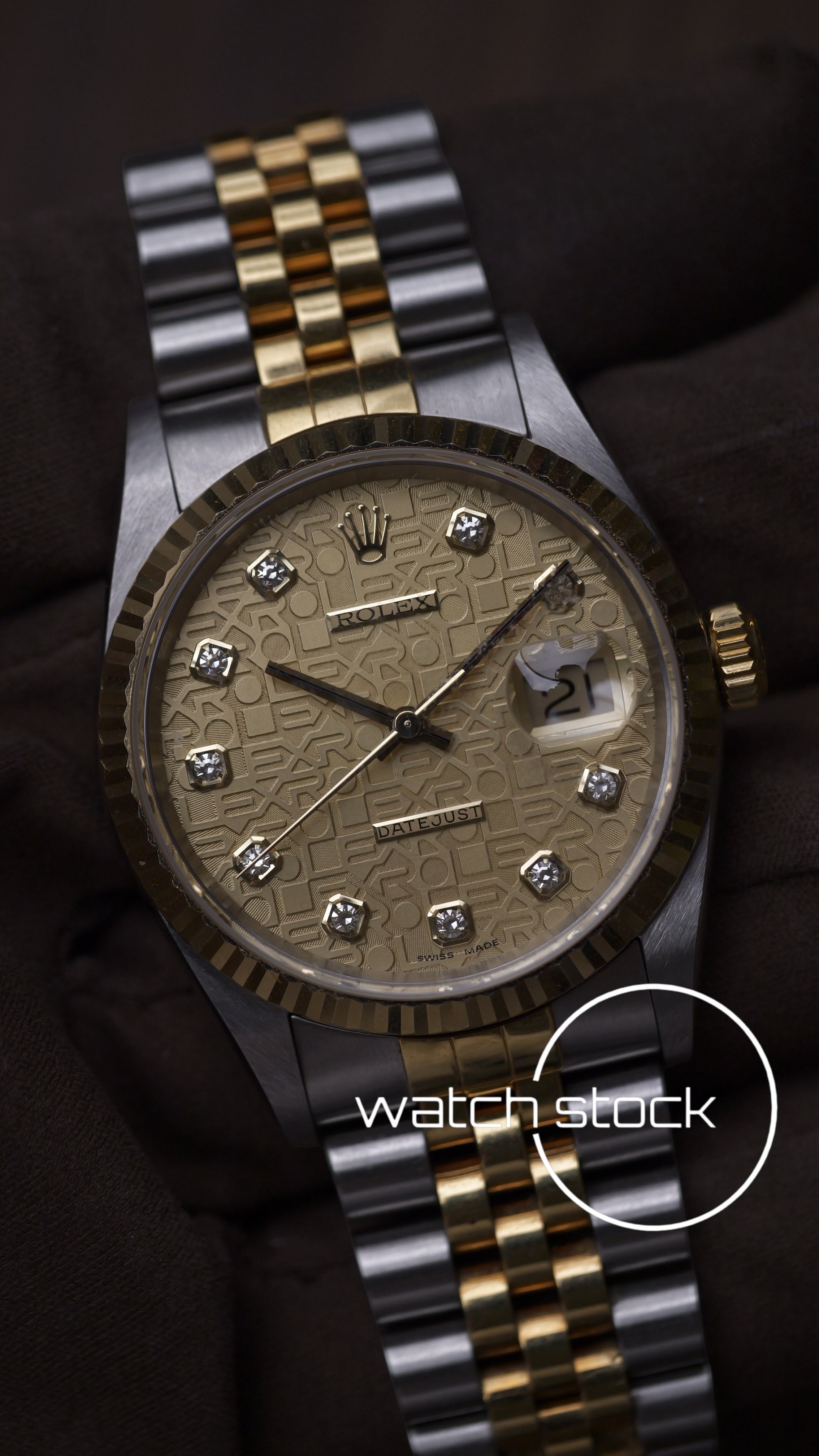 Rolex Datejust 16233G Computer Dial Two Tone Diamonds