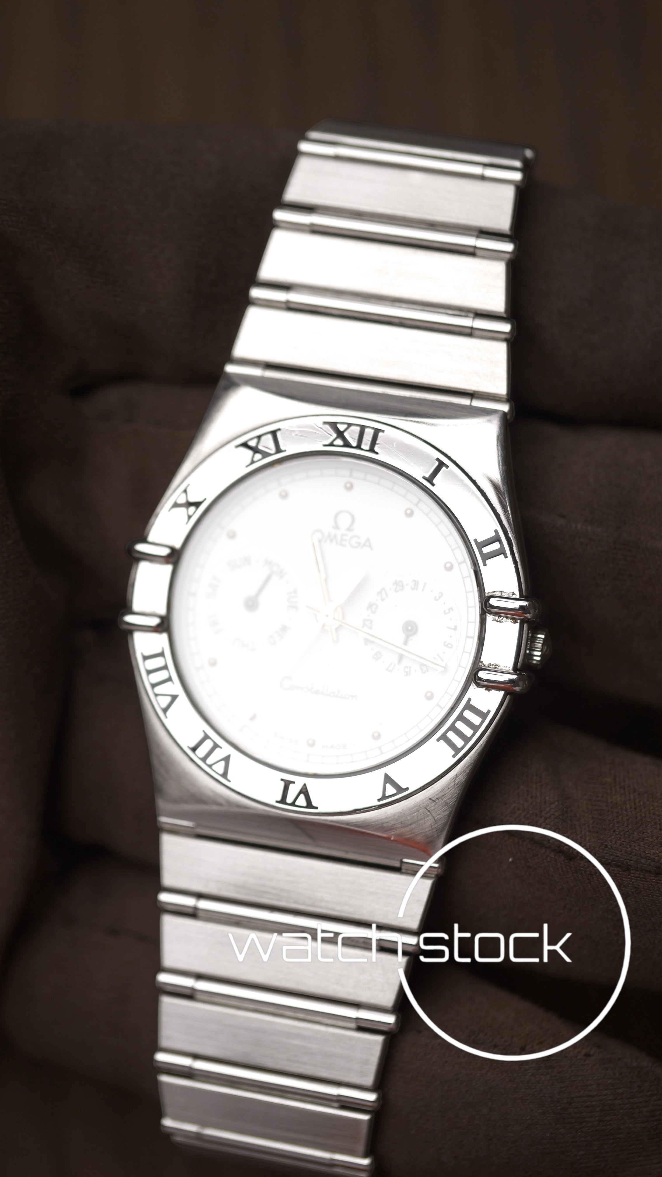 Omega constellation day-date 34mm white dial