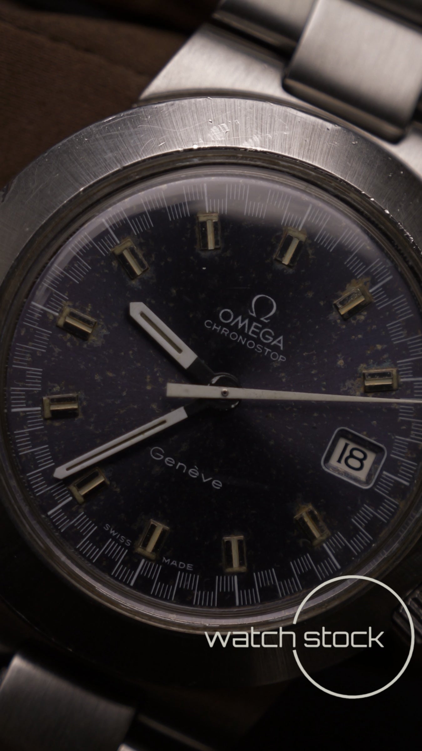 Omega chronostop 41mm blue (violet) dial ref:146.012 RARE Automatic