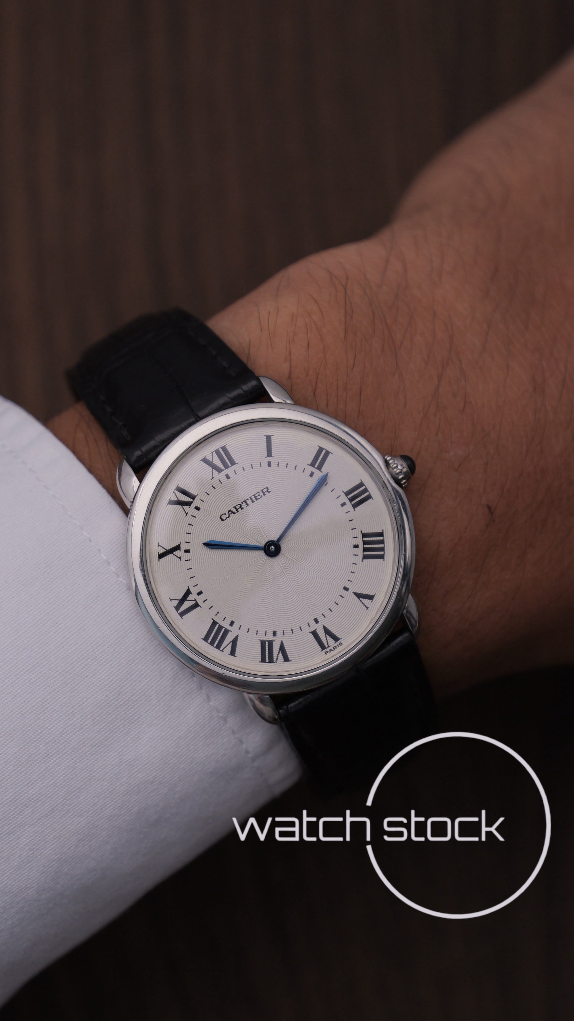 Cartier Ronde Louis Cartier 36mm ref.1297 MOLTO RARO Platino e Oro Bianco
