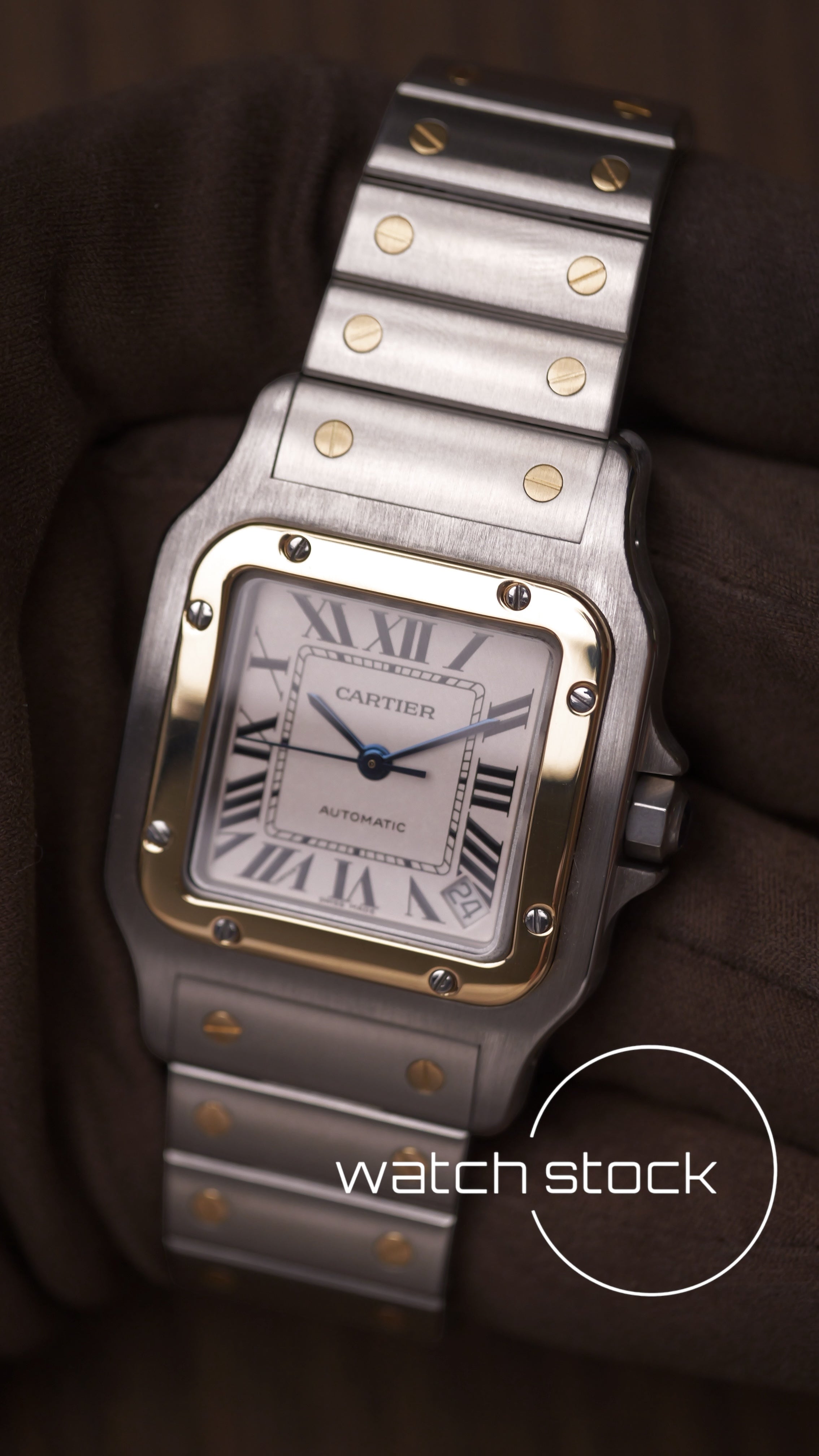 Cartier santos galbee XL gold steal ref.2823 Full set Automatic 32x45mm