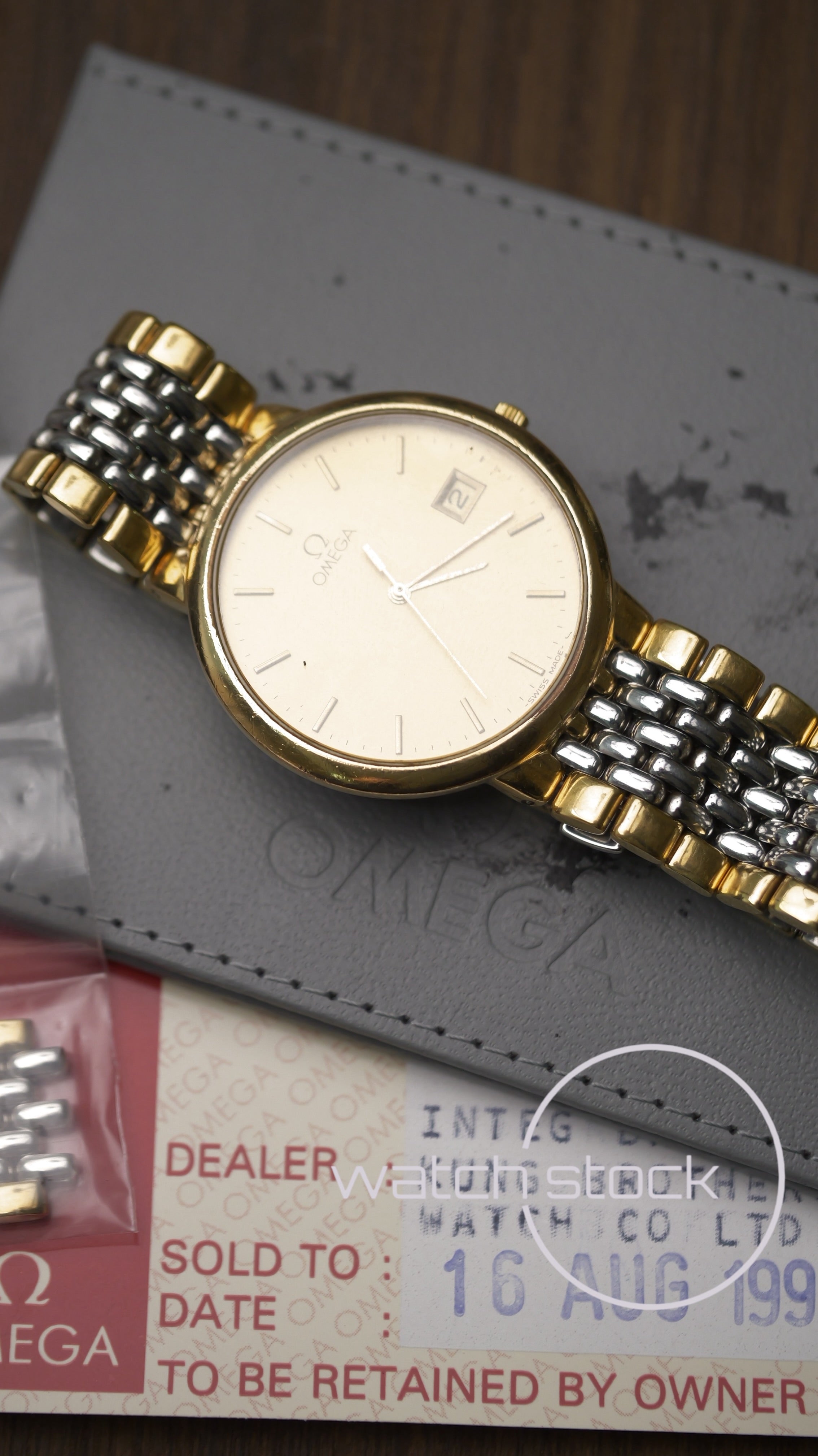 Omega De ville 1991 vintage 33mm con bracciale + card Quartz