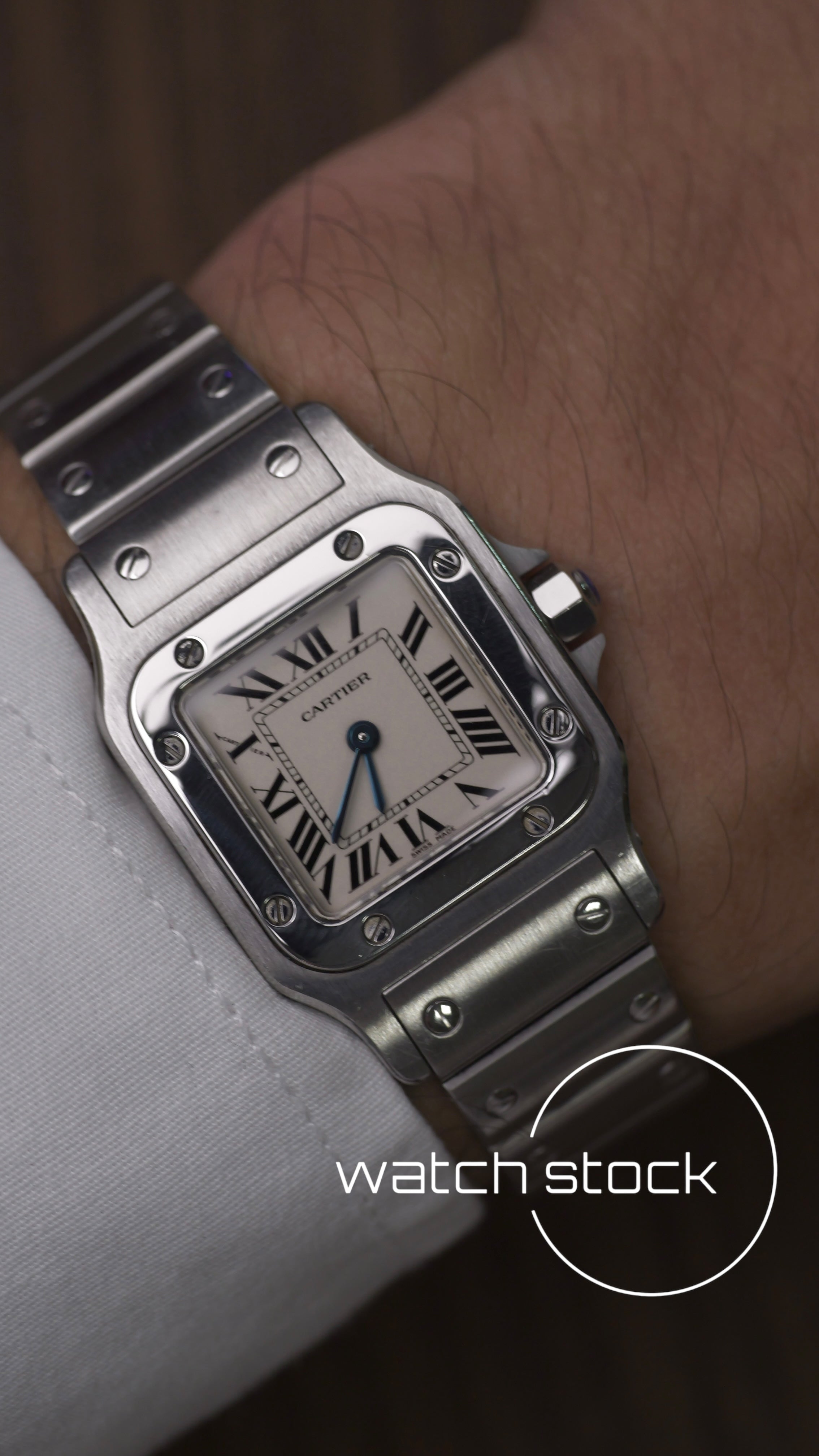 Cartier santos galbee lady quartz 24x35mm ref.1565