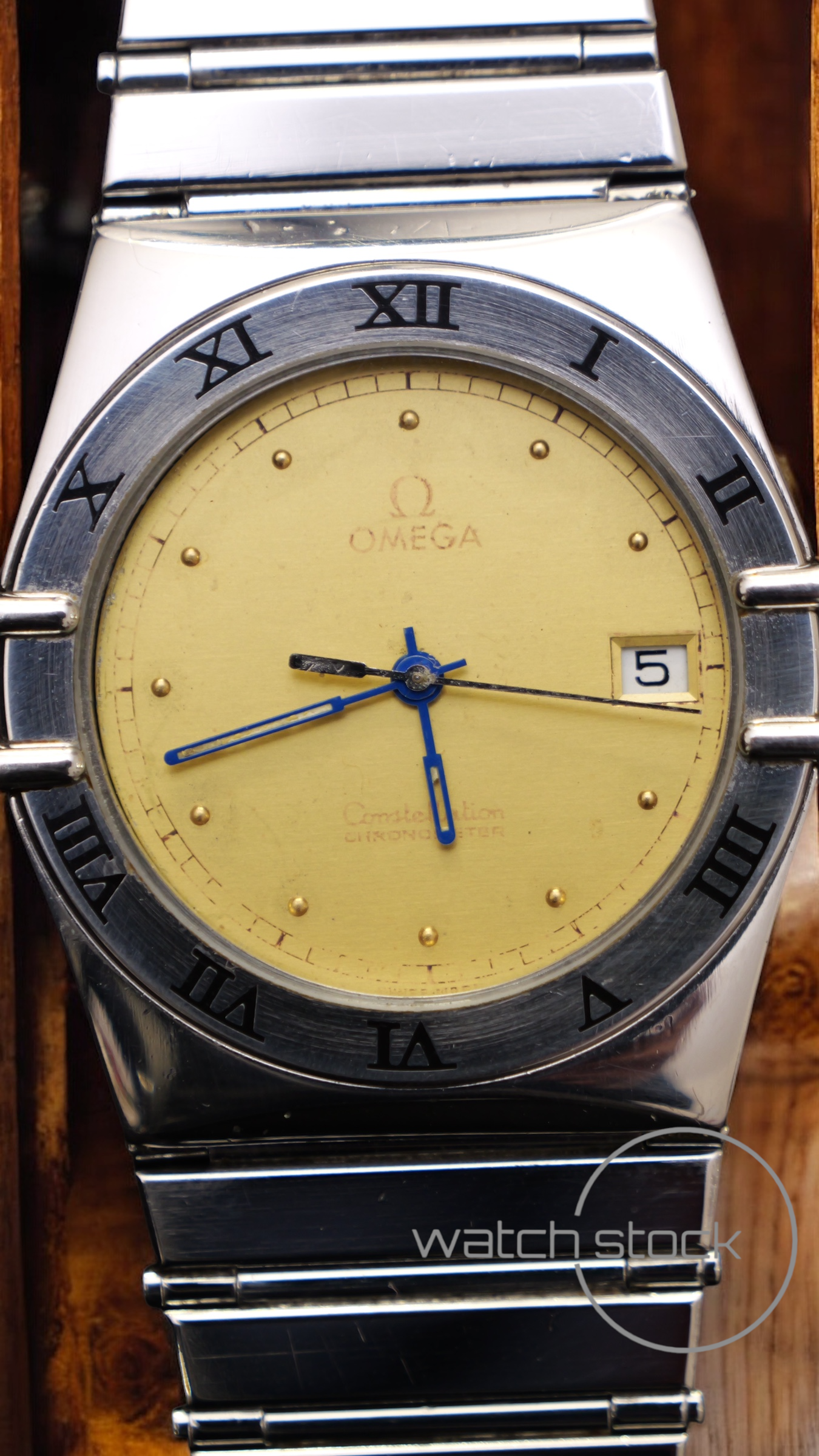 Omega costellation quarz (34mm) yellow dial vintage