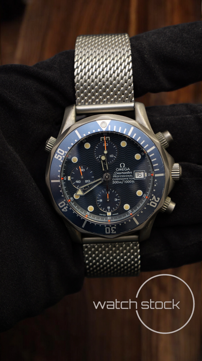 Omega seamaster 300m Chrono titanium (41mm) blue dial