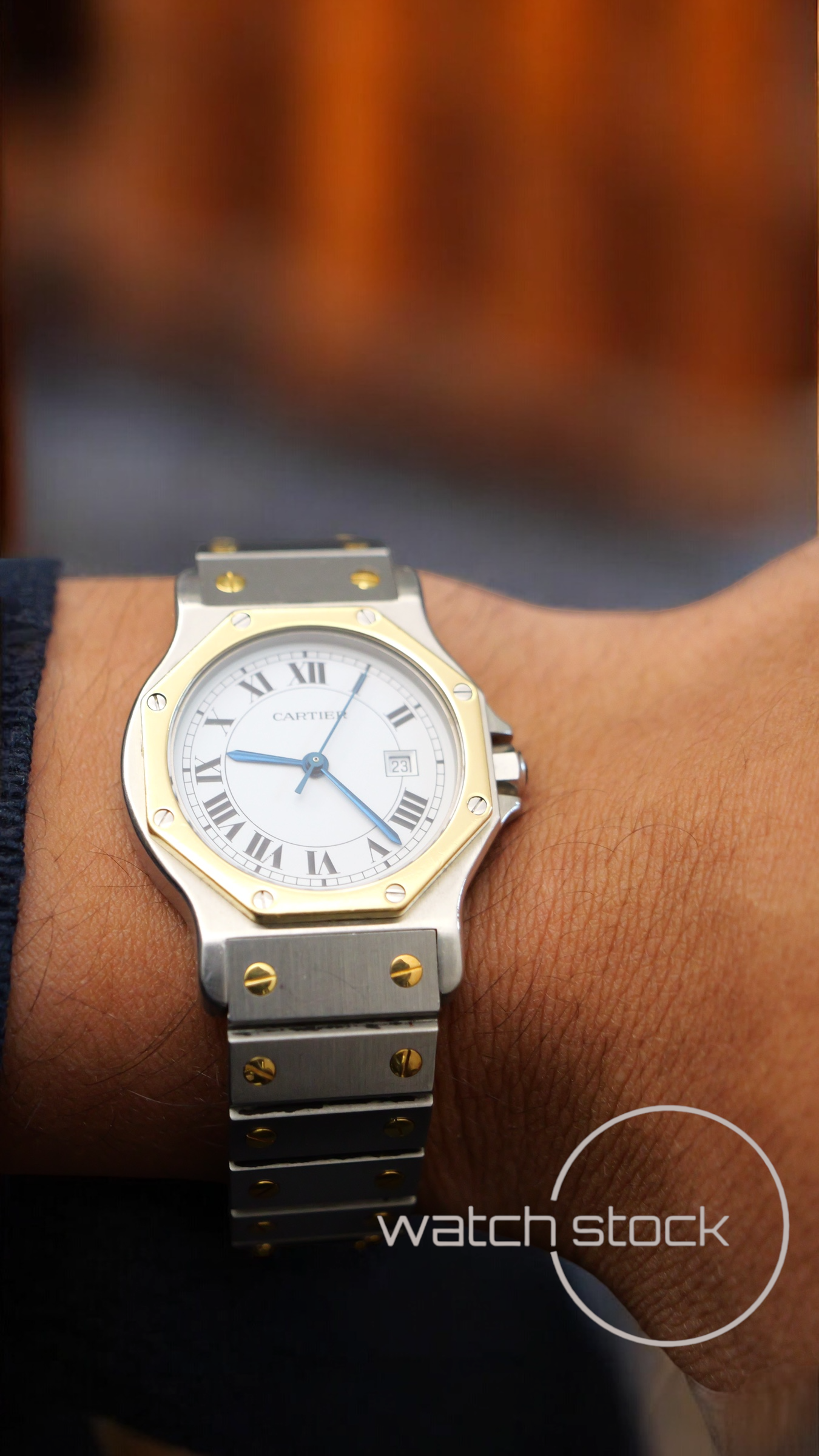 Cartier santos Octagon 30mm (Large) men santos de cartier 2966 Automatic