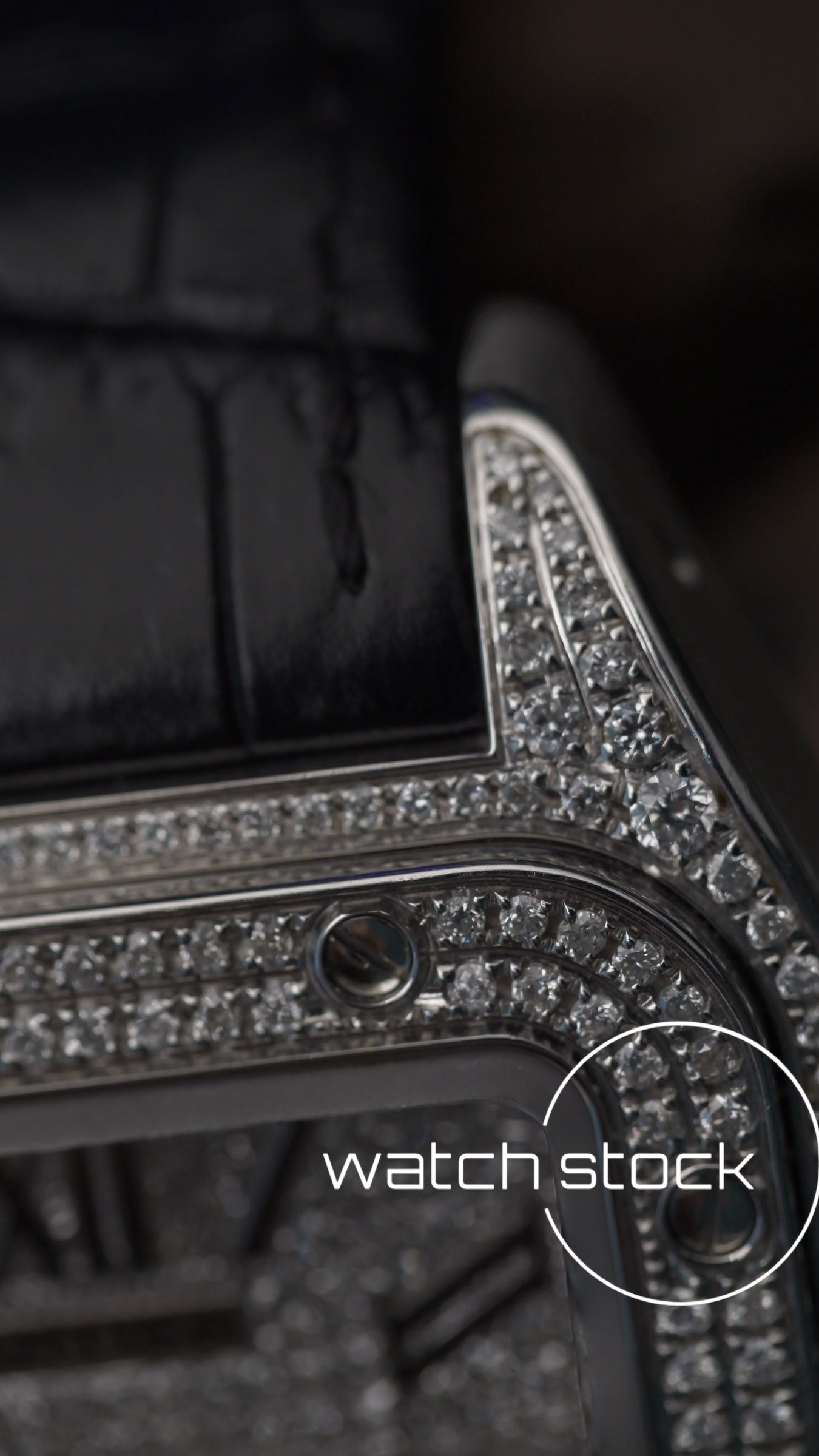 Cartier santos 100 XL ref.2656 Automatic custom diamond