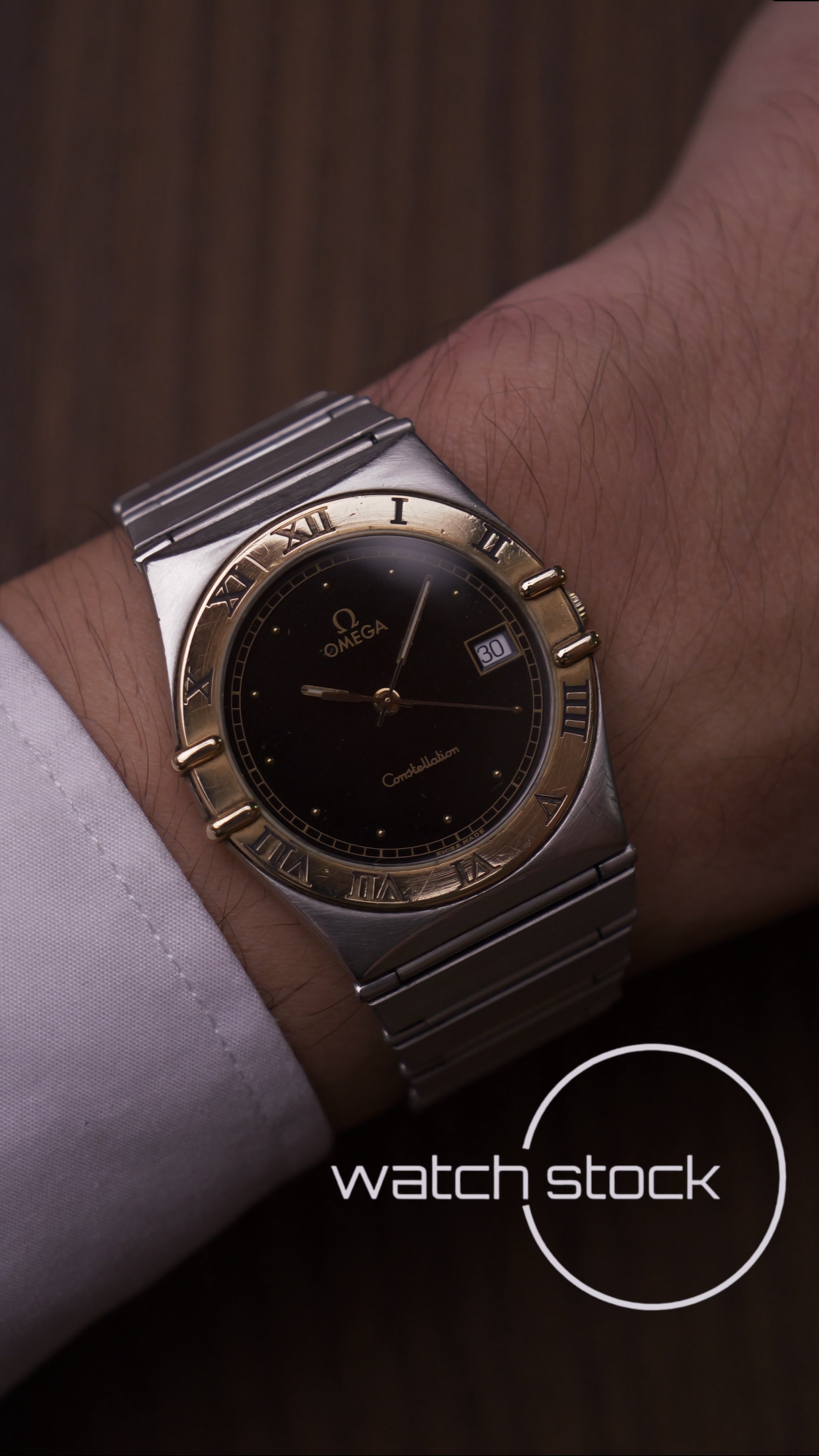 Omega constellation quarz (34mm) black dial vintage