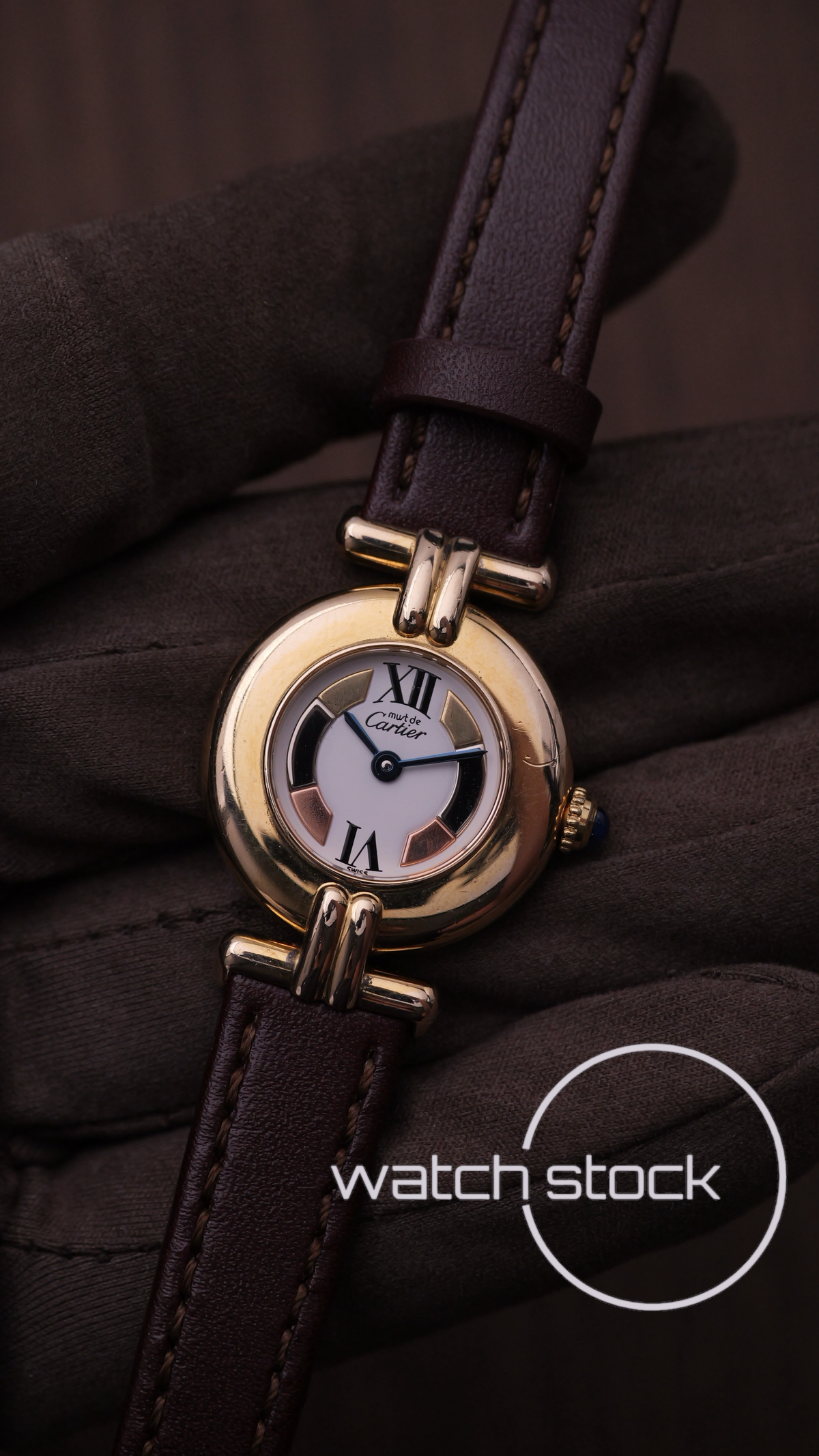 Cartier colisee trinity dial 24mm ref. 590002  quartz