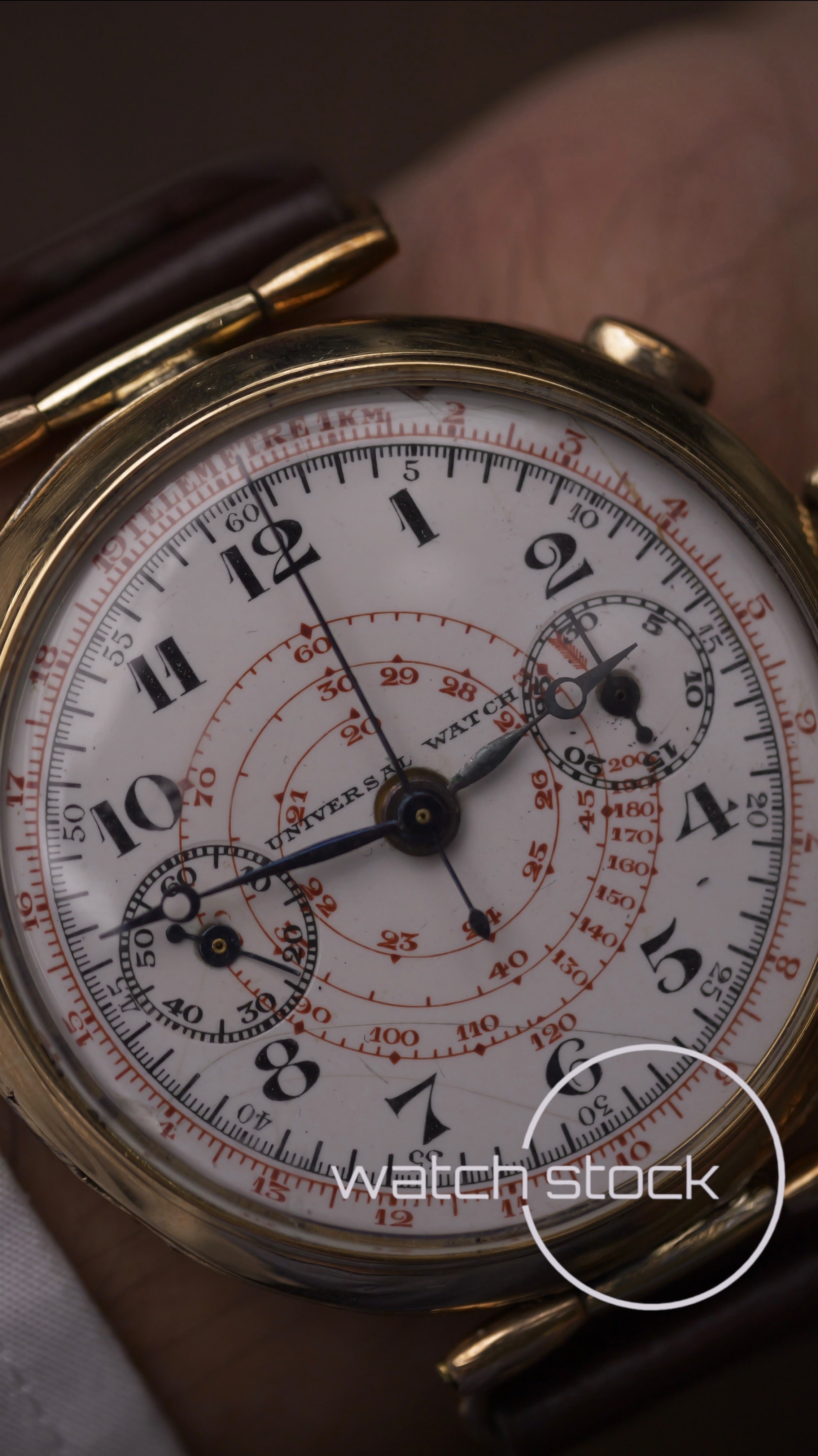 Universal geneve watch monopusher 1930 (40mm) white ceramic dial