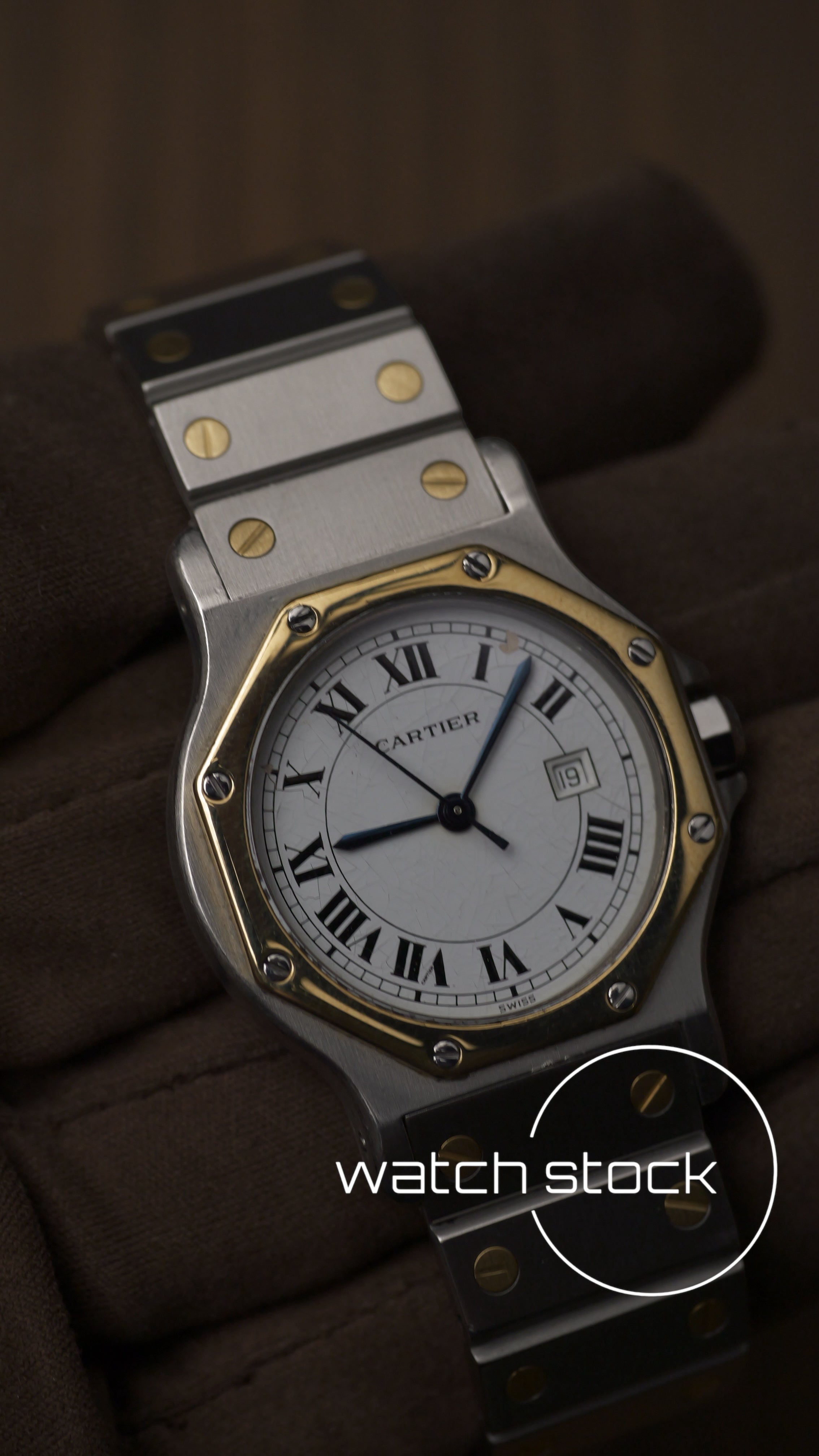 Cartier santos Octagon 30mm Large men ref.2966 Automatic