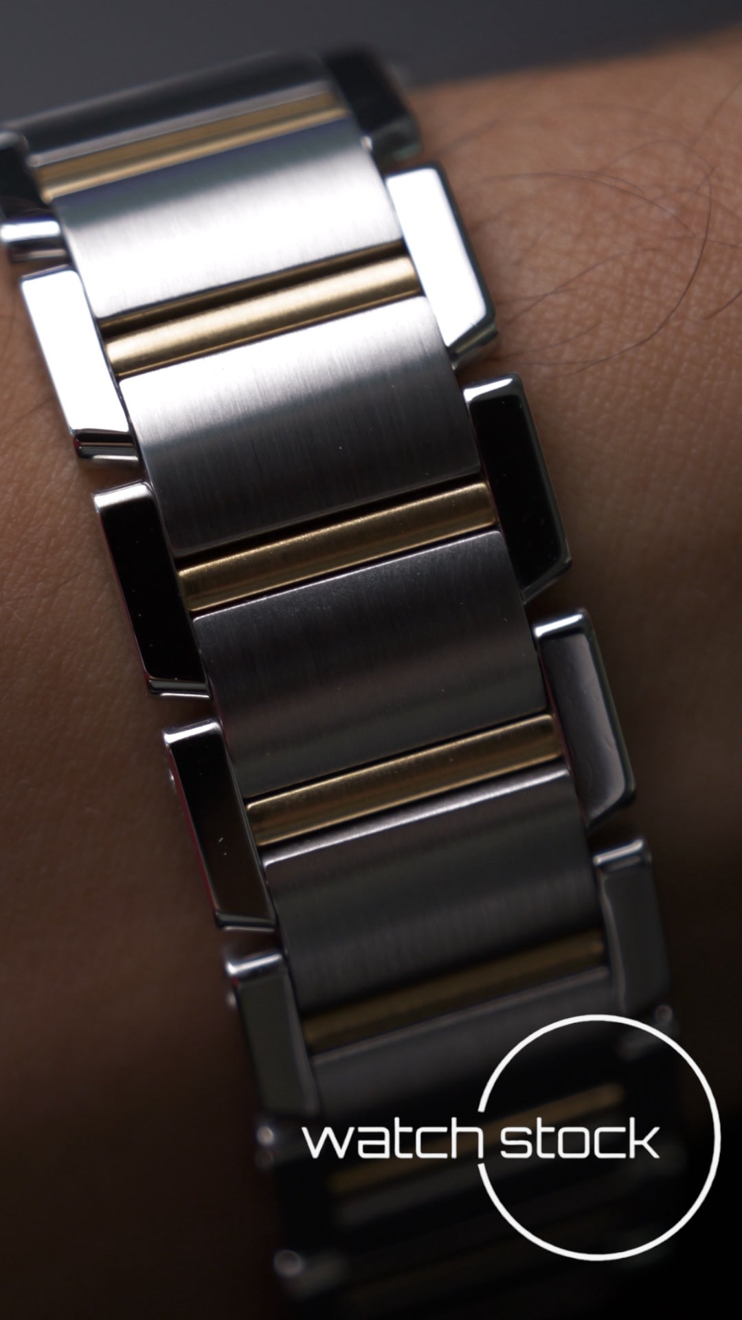 Cartier tank francaise two-tone ref.2465 29x30mm quarz
