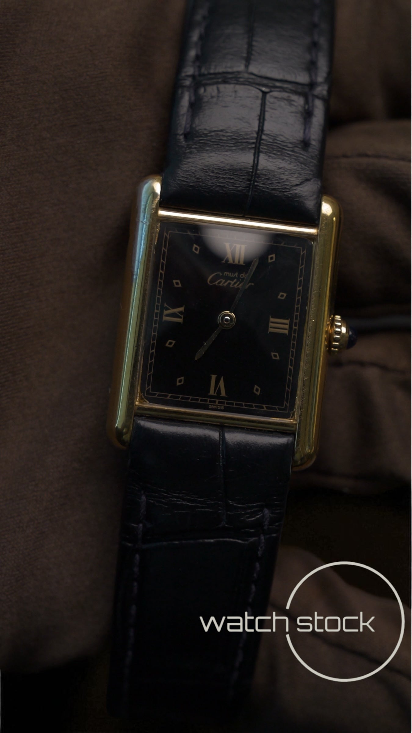 Cartier tank vintage argent plaque gold tg.6