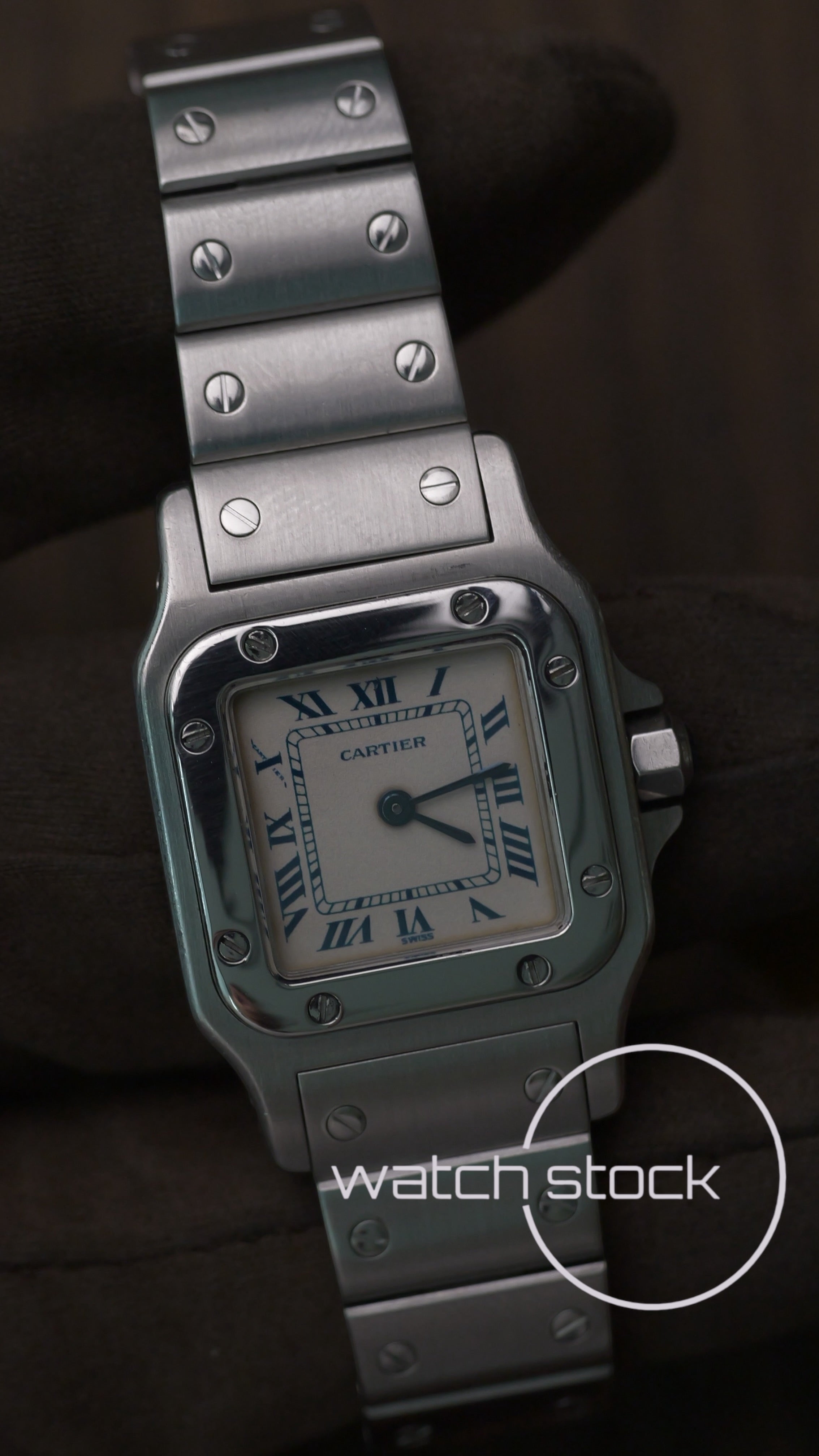 Cartier santos galbee lady quartz 24x35mm ref.1565