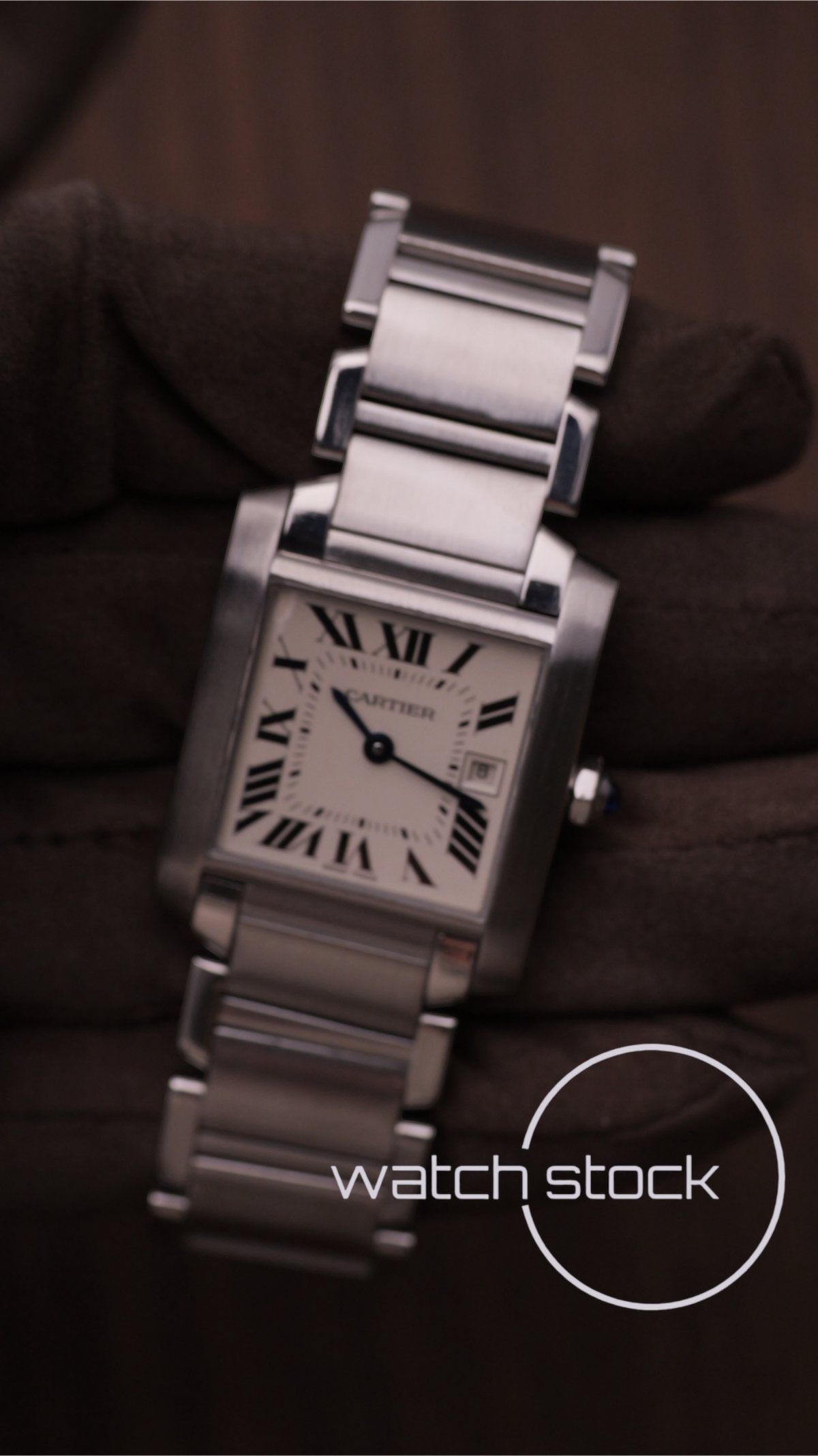 Cartier tank francaise medium ref.2465 29x30mm quartz