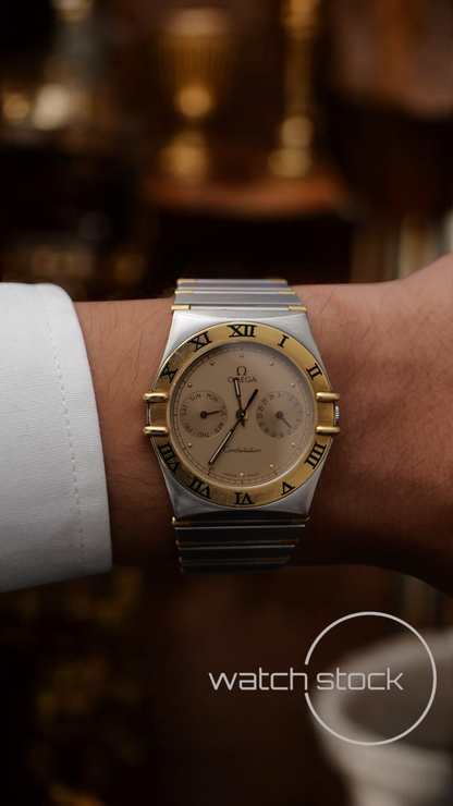 Omega constellation daydate quarz (34mm) yellow dial vintage