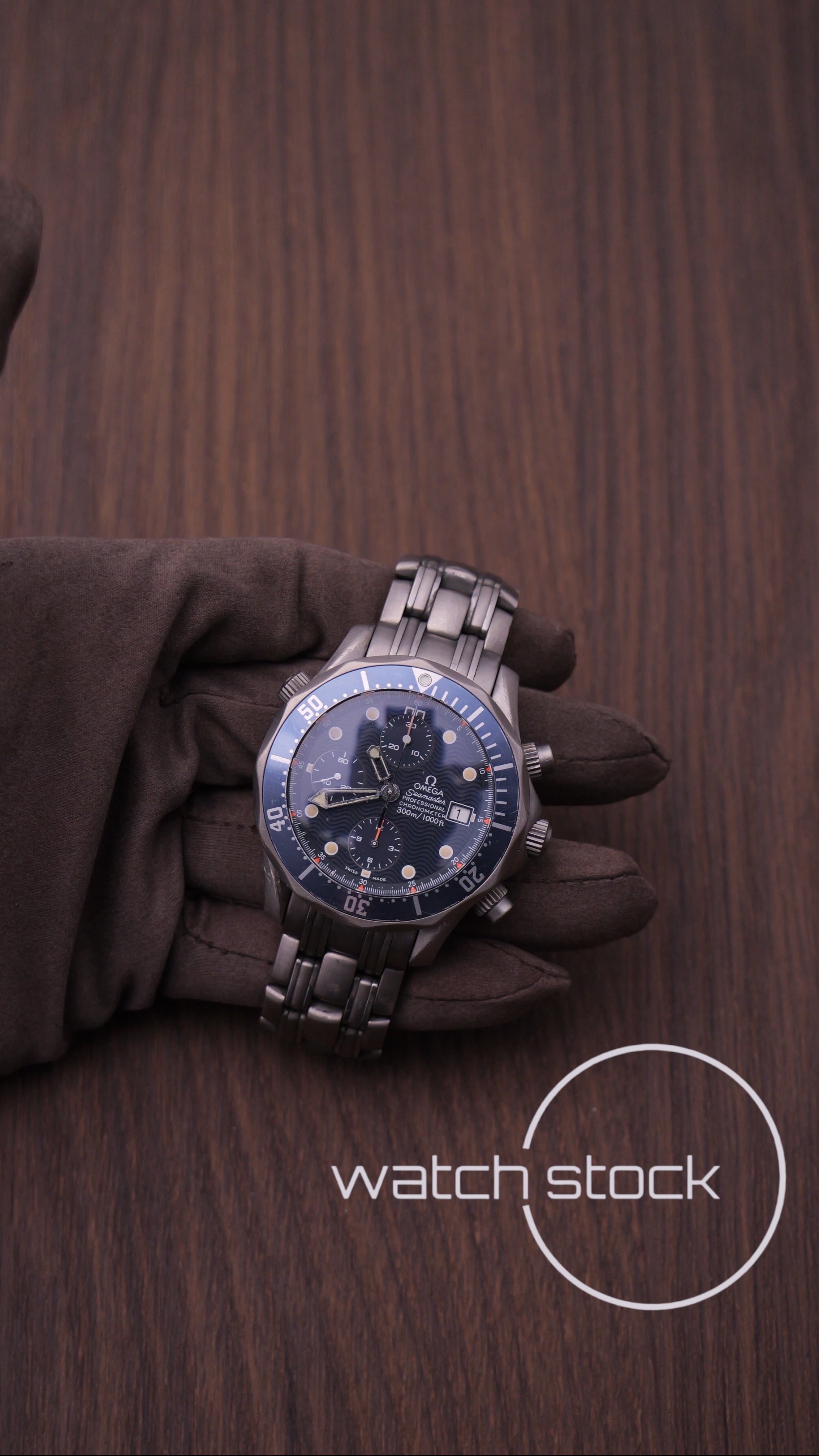 Omega seamaster 300m Chrono titanium ref. 178.0504 41mm blue dial