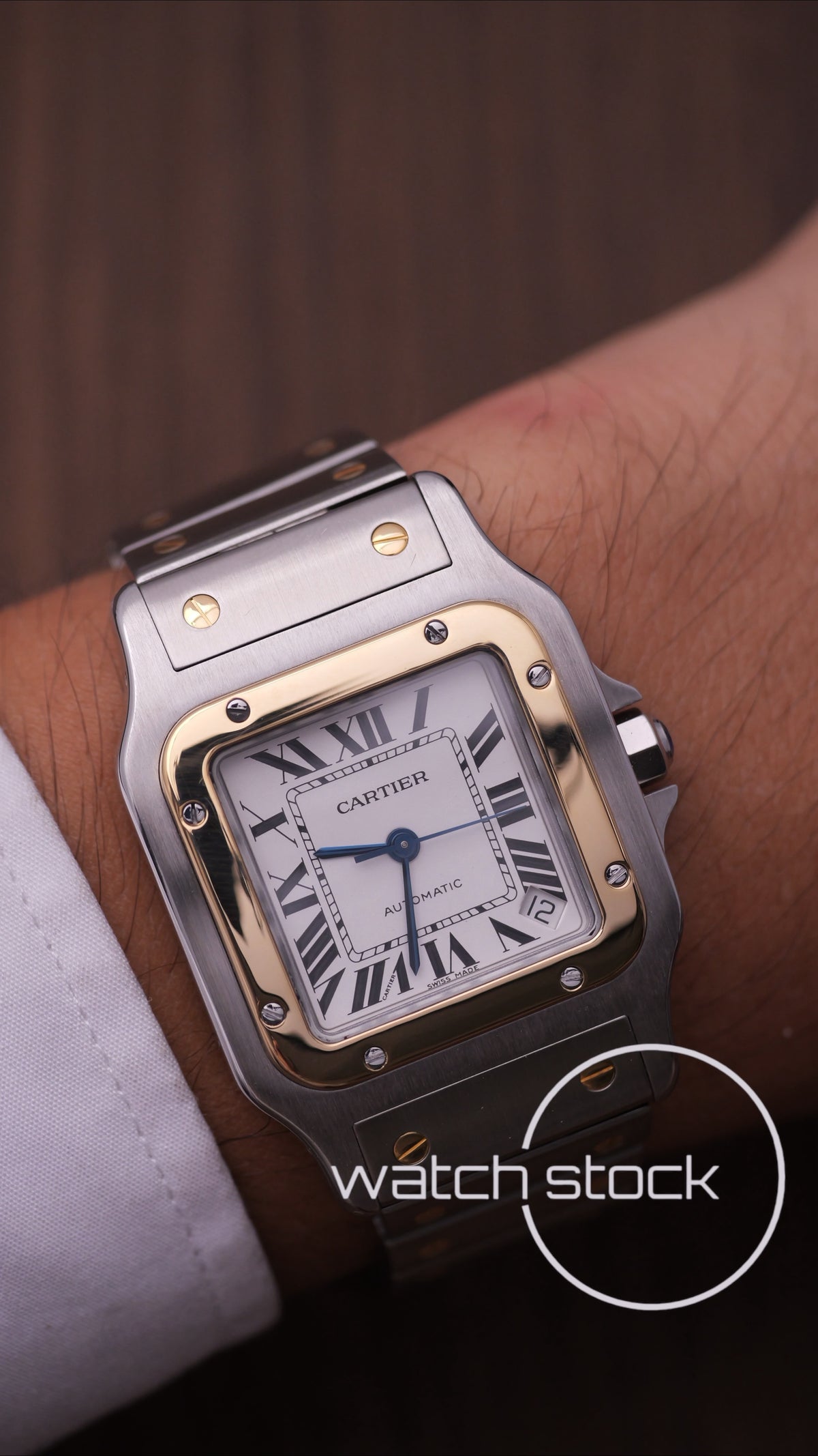 Cartier santos galbee XL Gold Steel ref.2823 Automatic 32x45mm