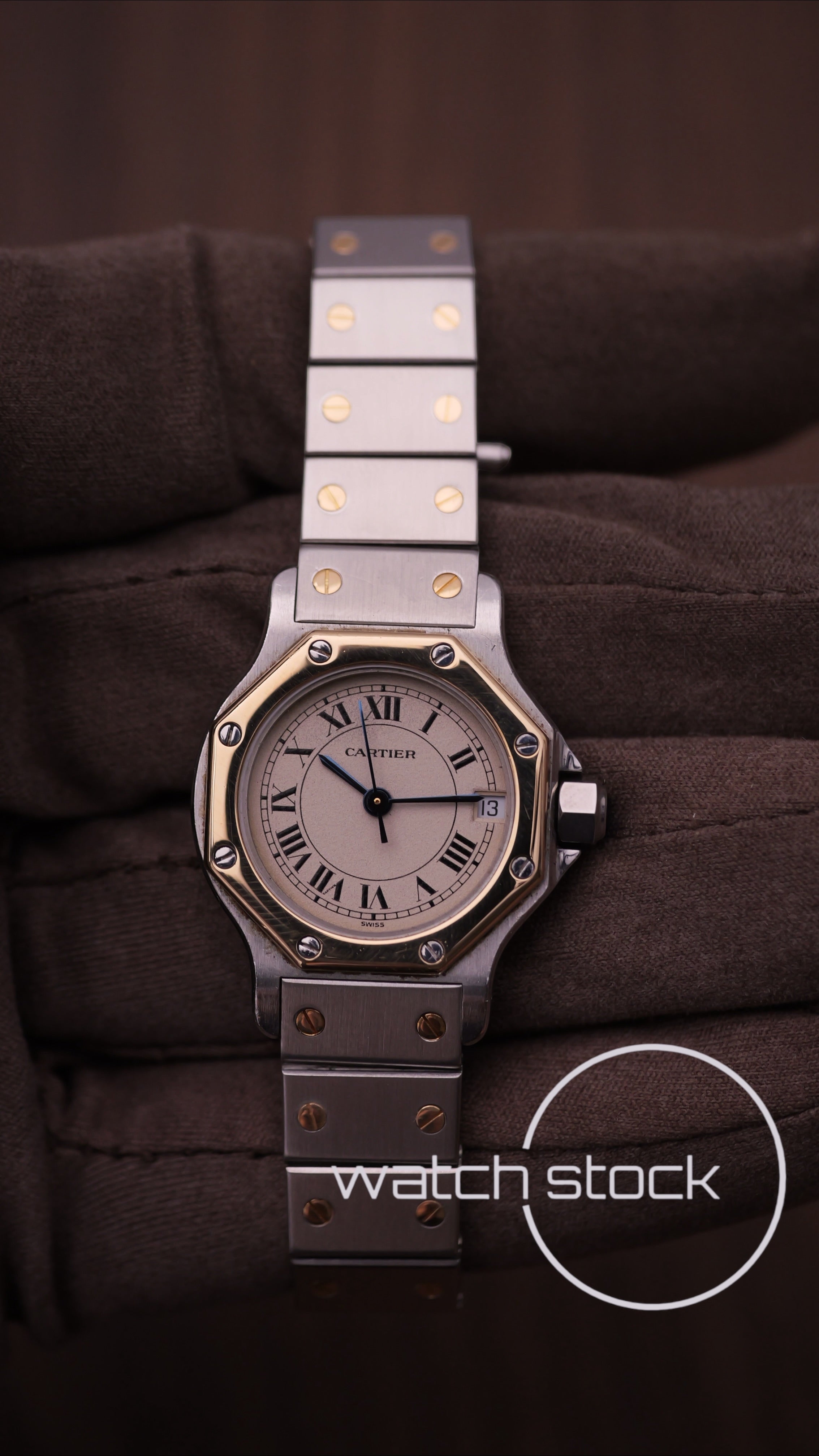 Cartier santos octagon 24mm lady