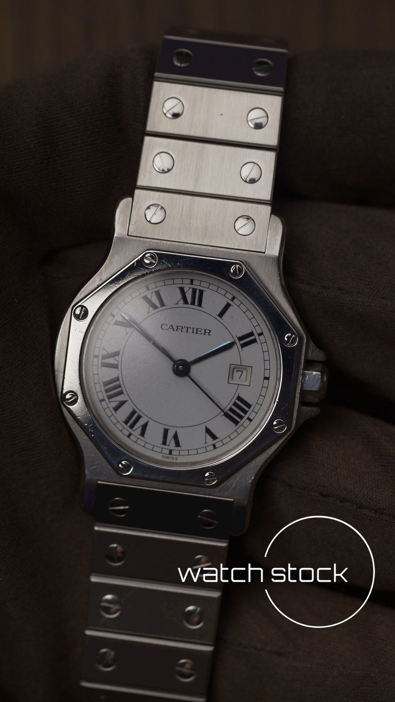Cartier santos Octagon 30mm Large men ref.2966 Automatic