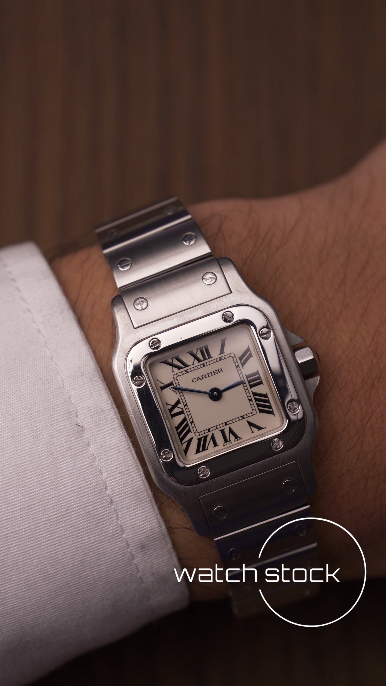 Cartier santos galbee quartz 24x35mm ref.1565