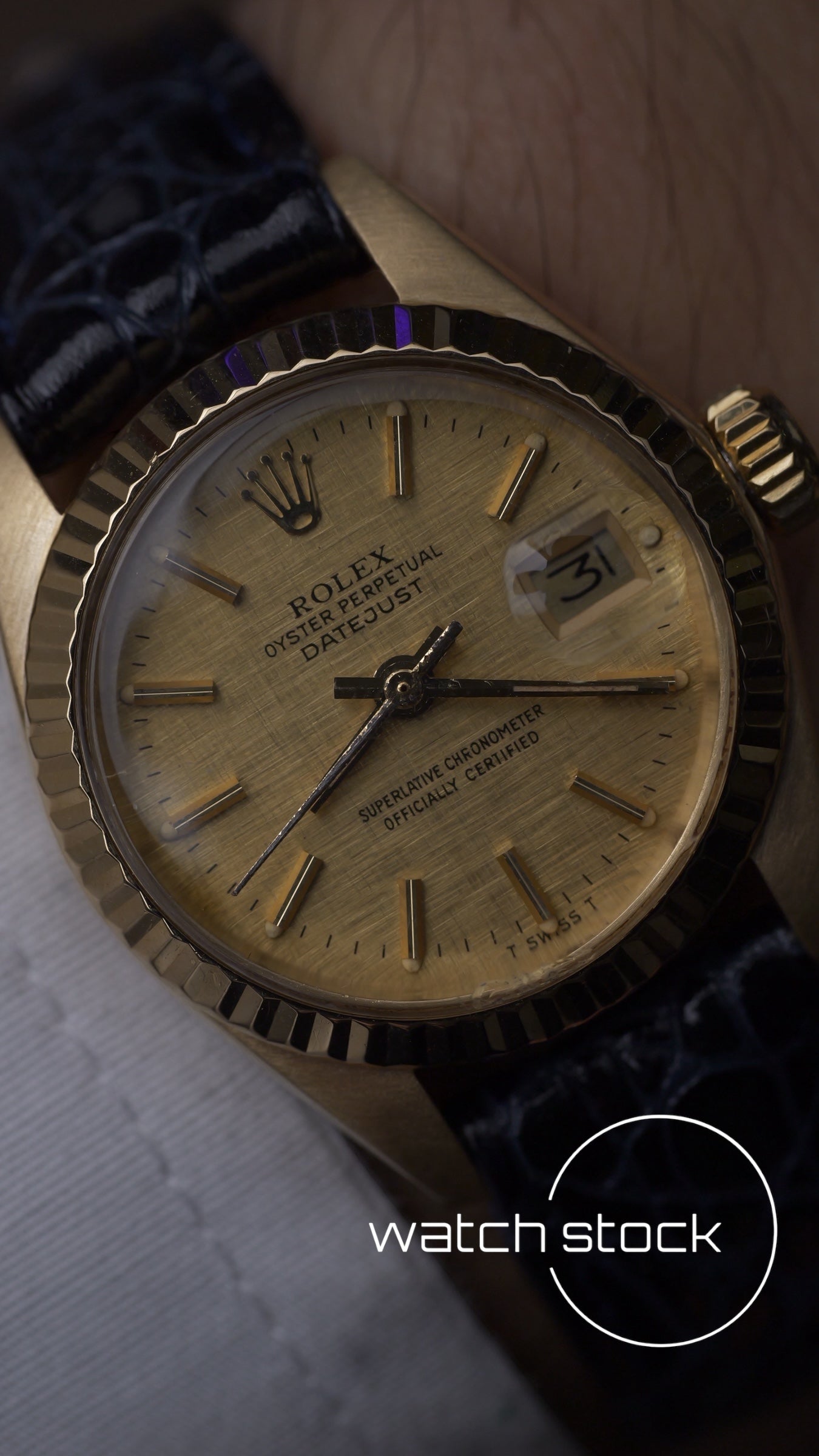Rolex DateJust lady 26mm oro 18k linen dial