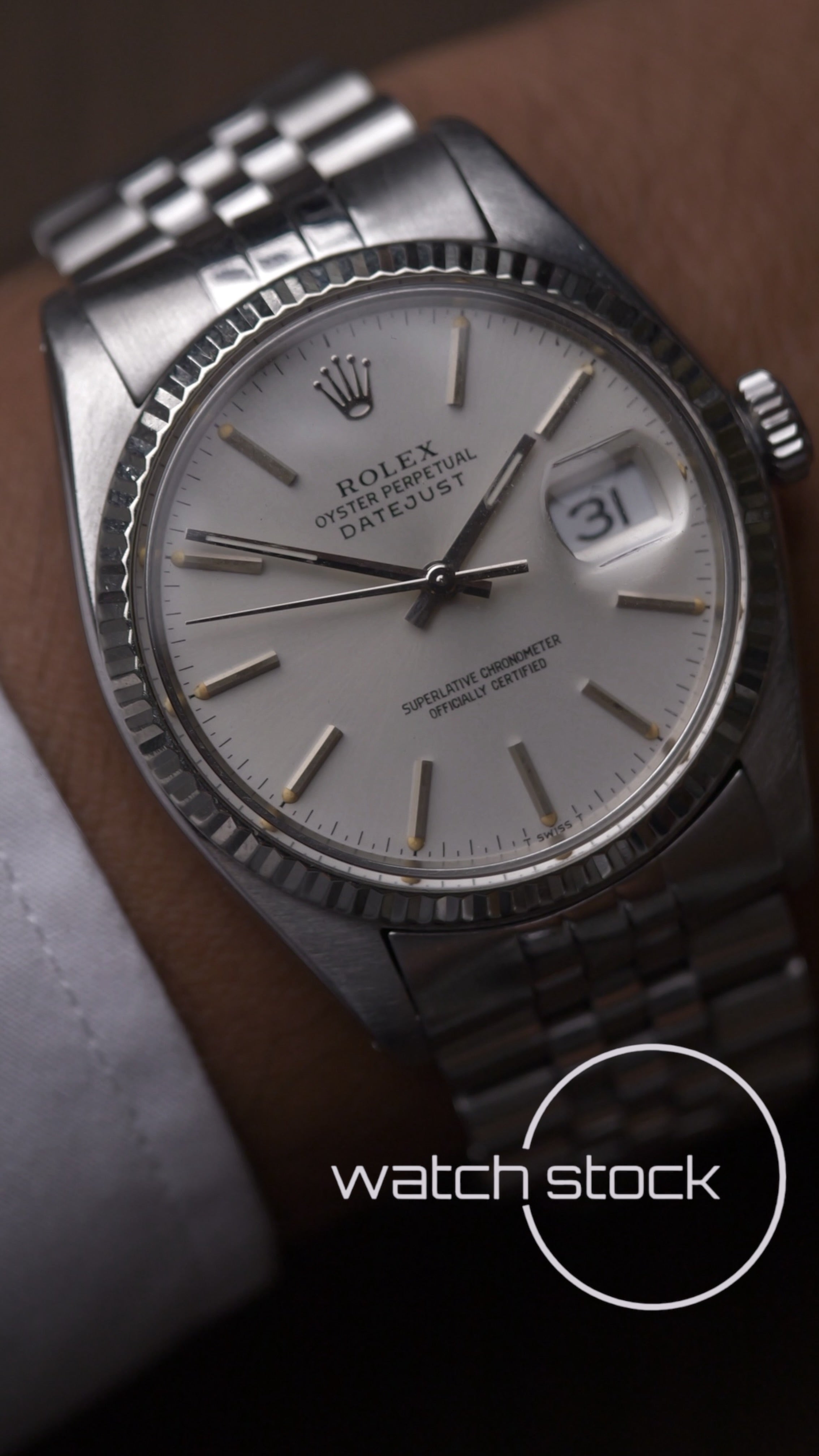 Rolex datejust 36mm 16014 argènté dial