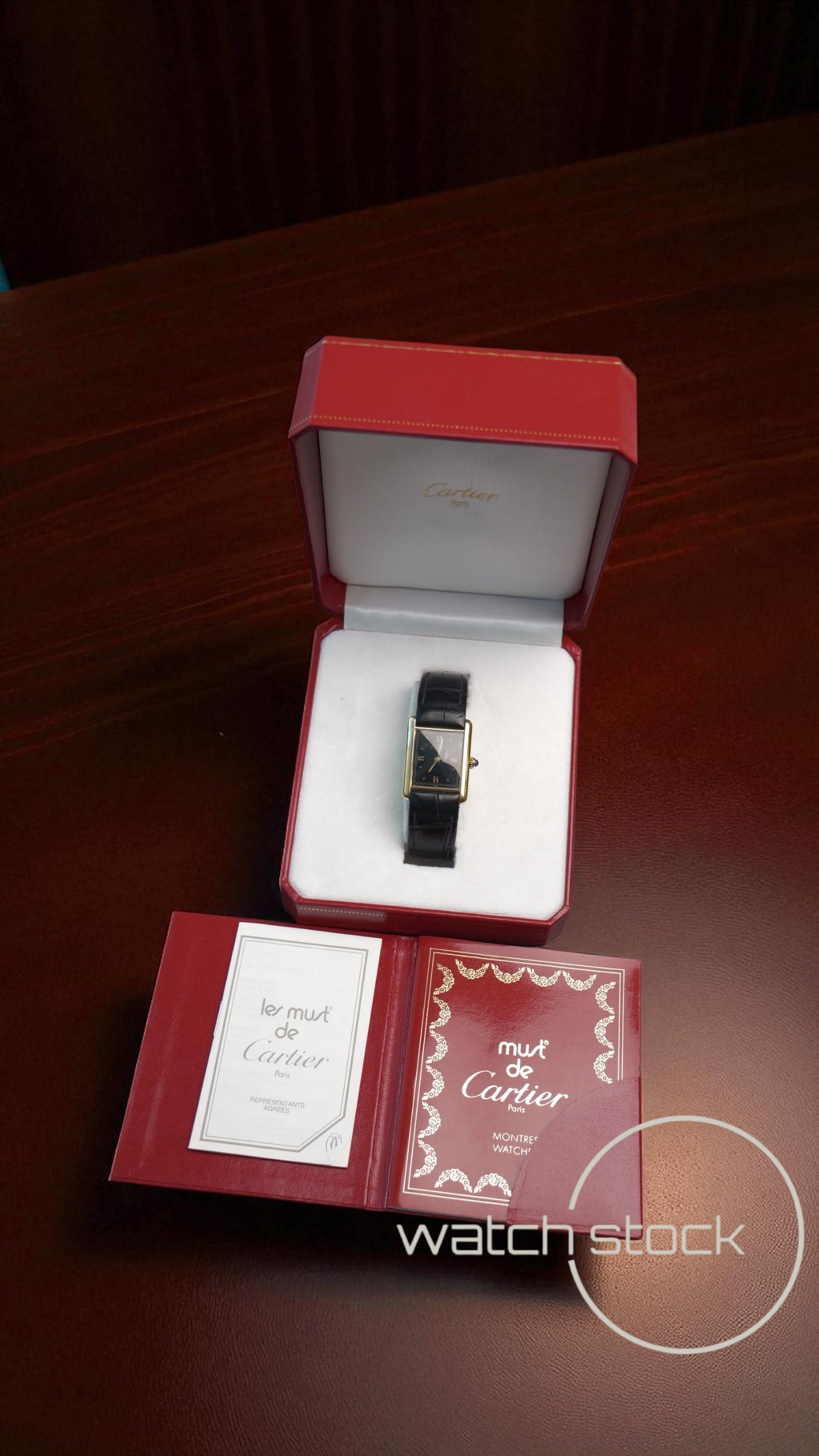 Cartier tank vintage argent plaque gold tg.6