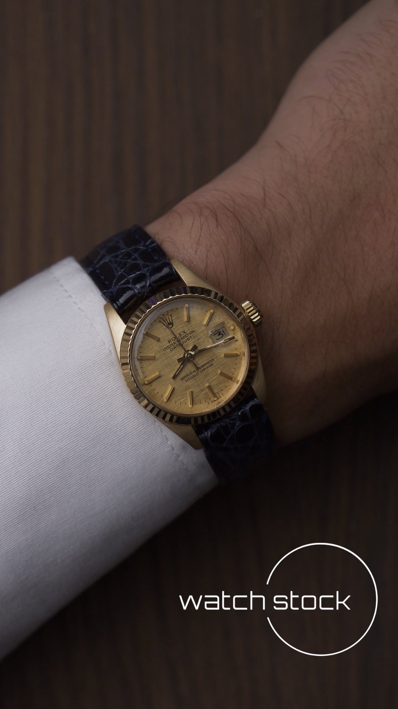 Rolex DateJust lady 26mm oro 18k linen dial