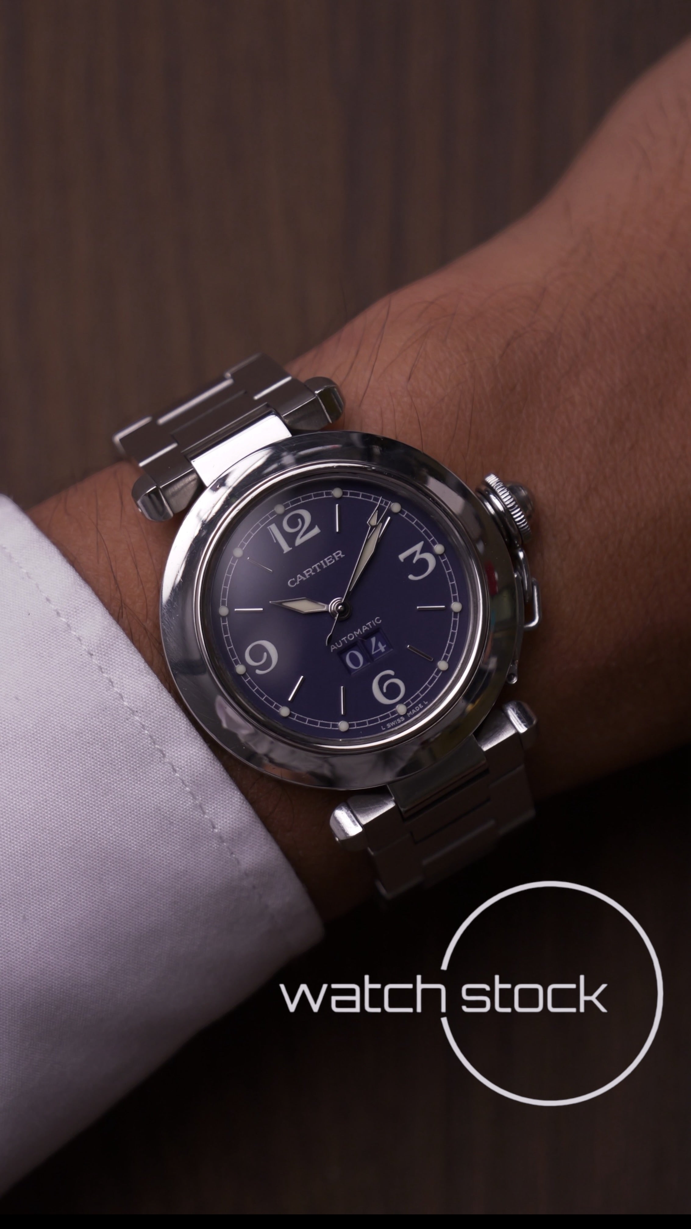 Cartier Pasha gran data Automatic 35mm ref.2375 violet Dial