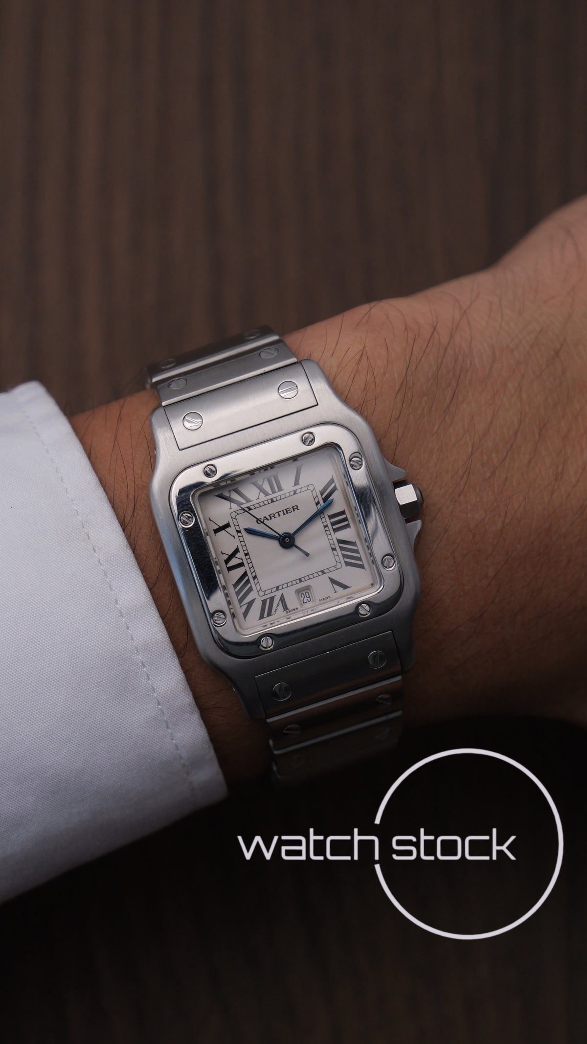 Cartier santos galbee quartz ref.1564 29x41mm