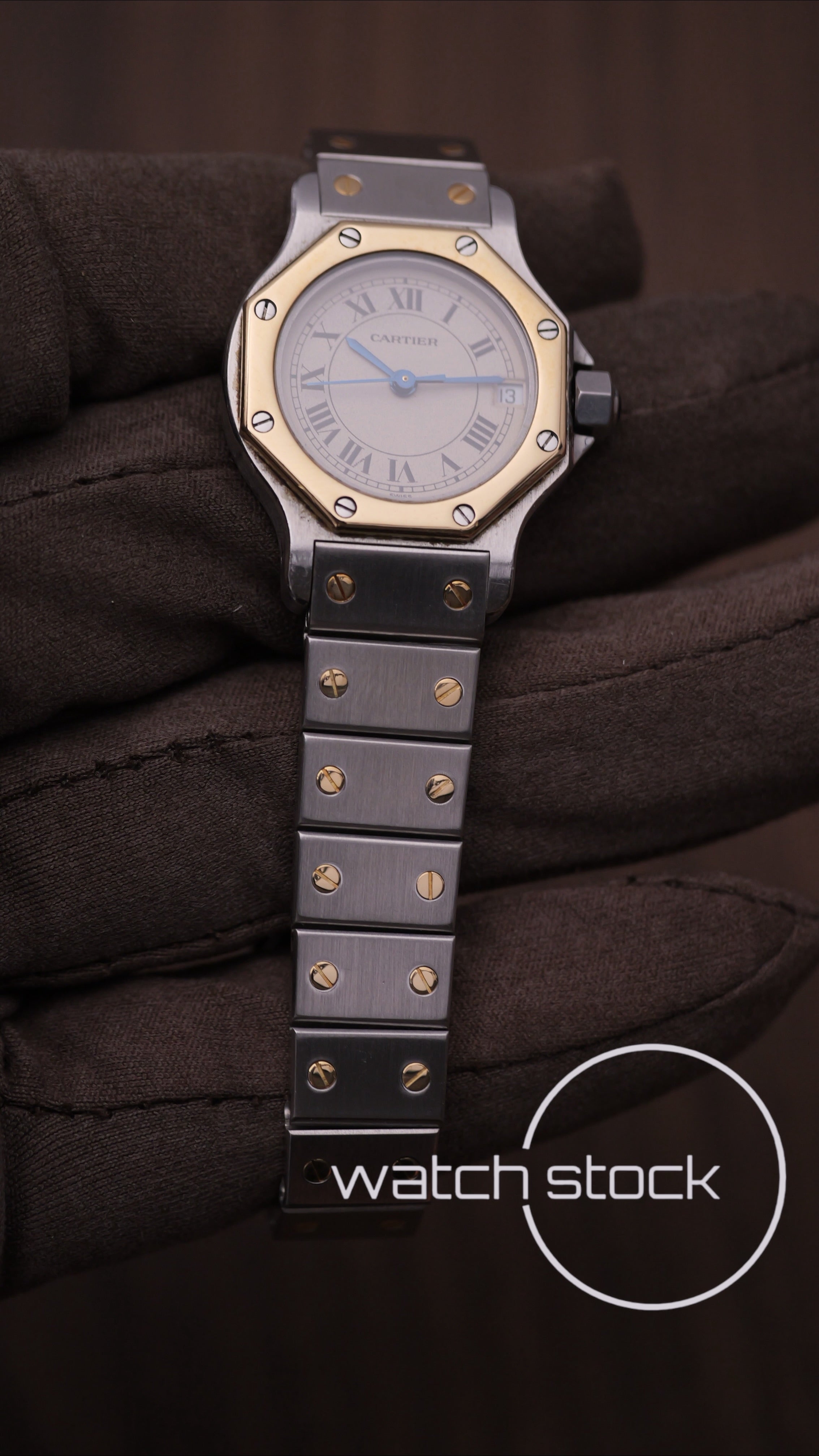 Cartier santos octagon 24mm lady