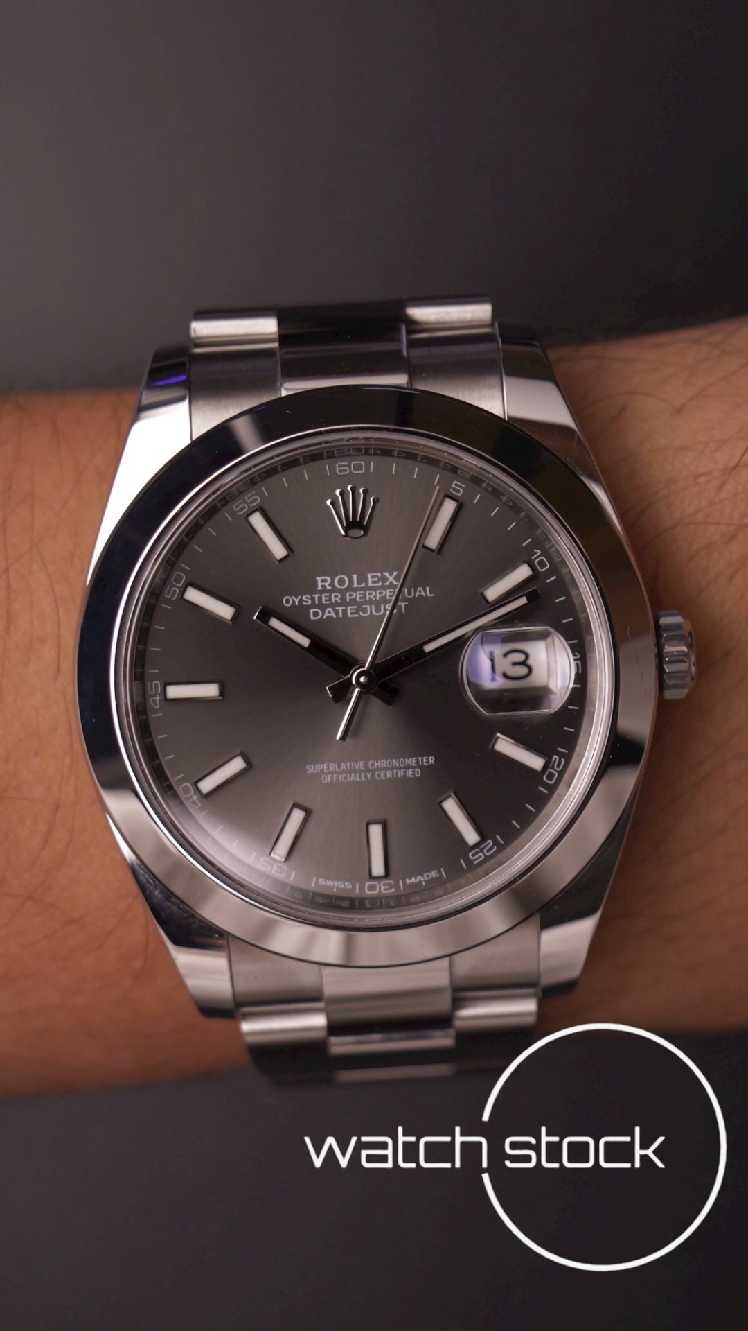 Rolex Datejust Dark Rhodium 41mm ref 126300 full set anno 2018
