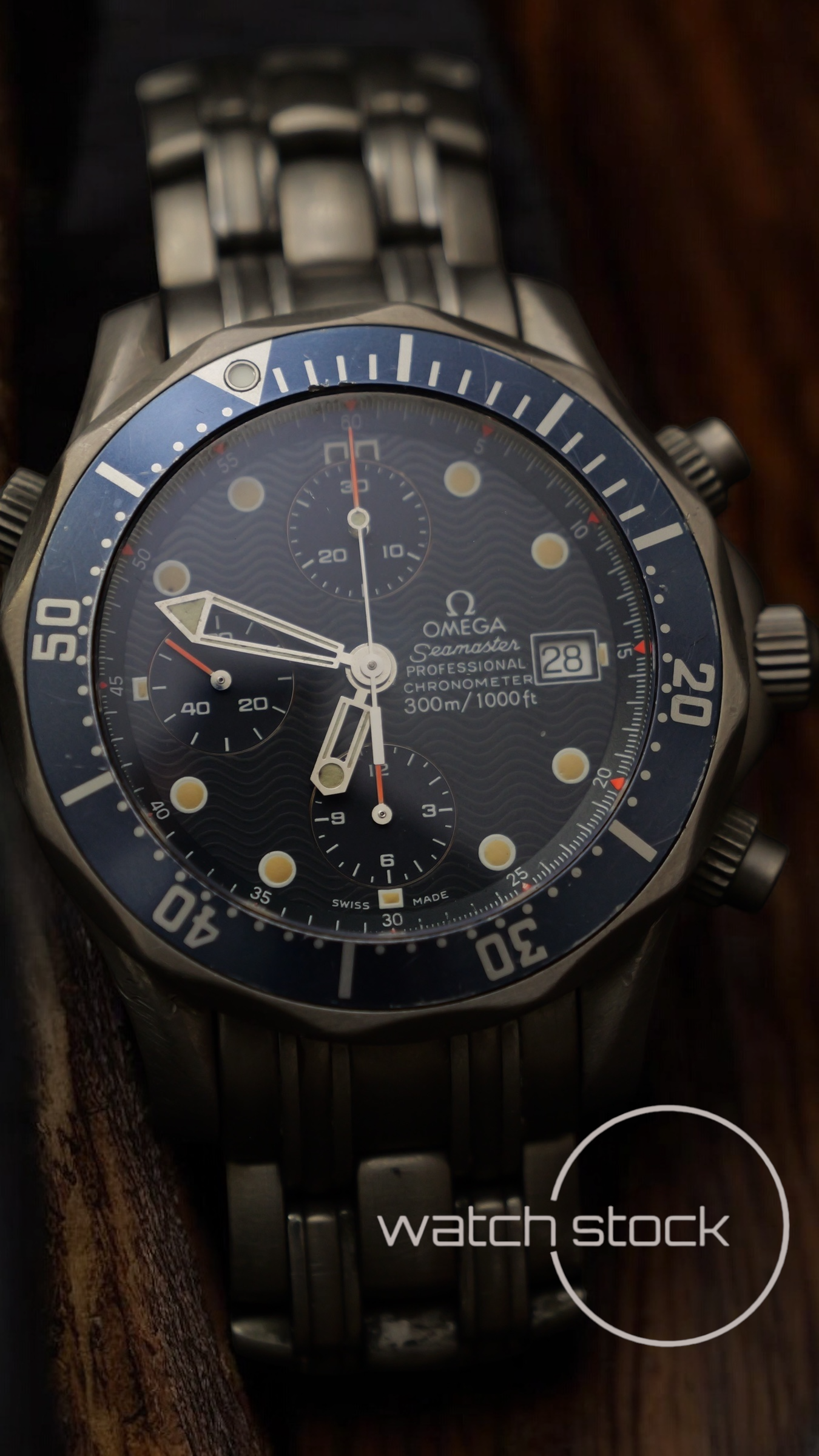 Omega seamaster 300m Chrono titanium ref. 178.0504 41mm blue dial