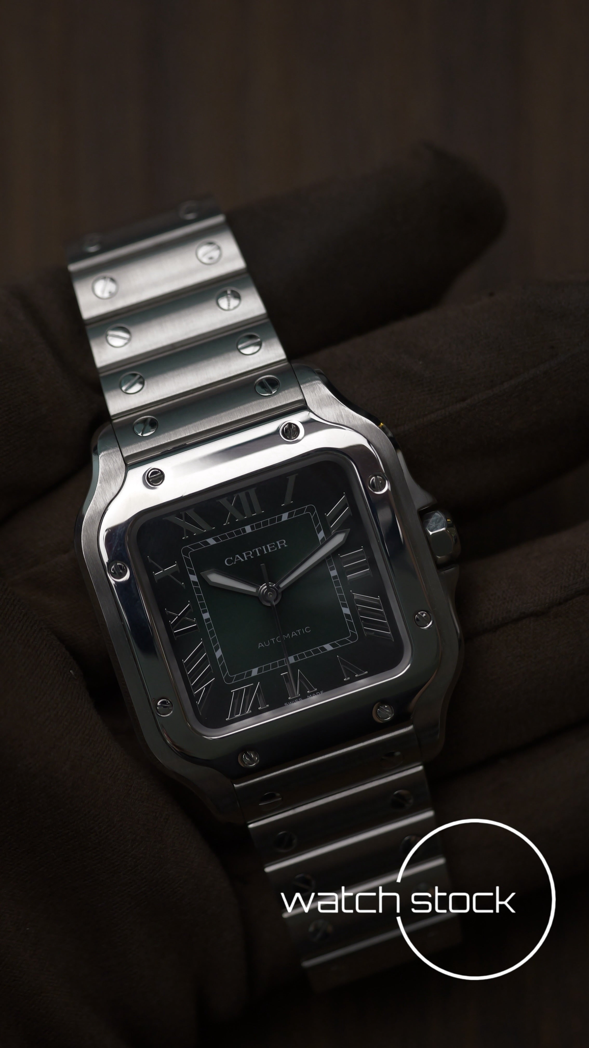 Cartier Santos Medium green WSSA0029 Full Set 2025