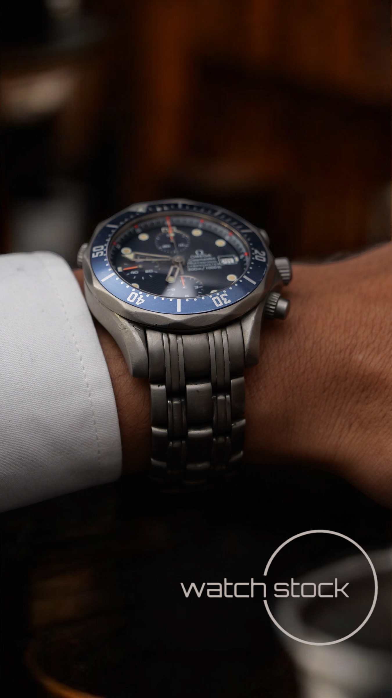 Omega seamaster 300m Chrono titanium ref. 178.0504 41mm blue dial