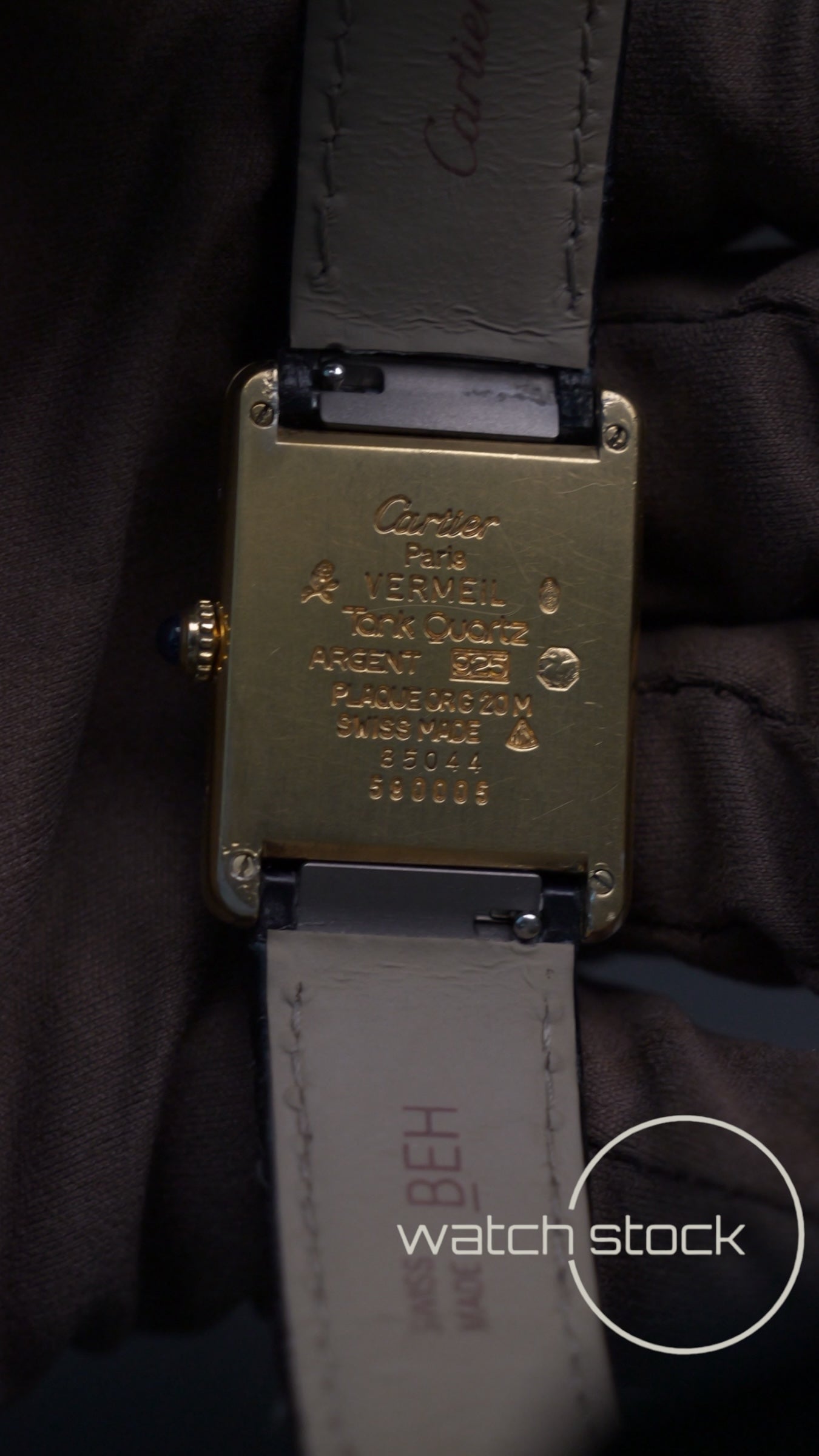 Cartier tank vintage argent plaque gold tg.6