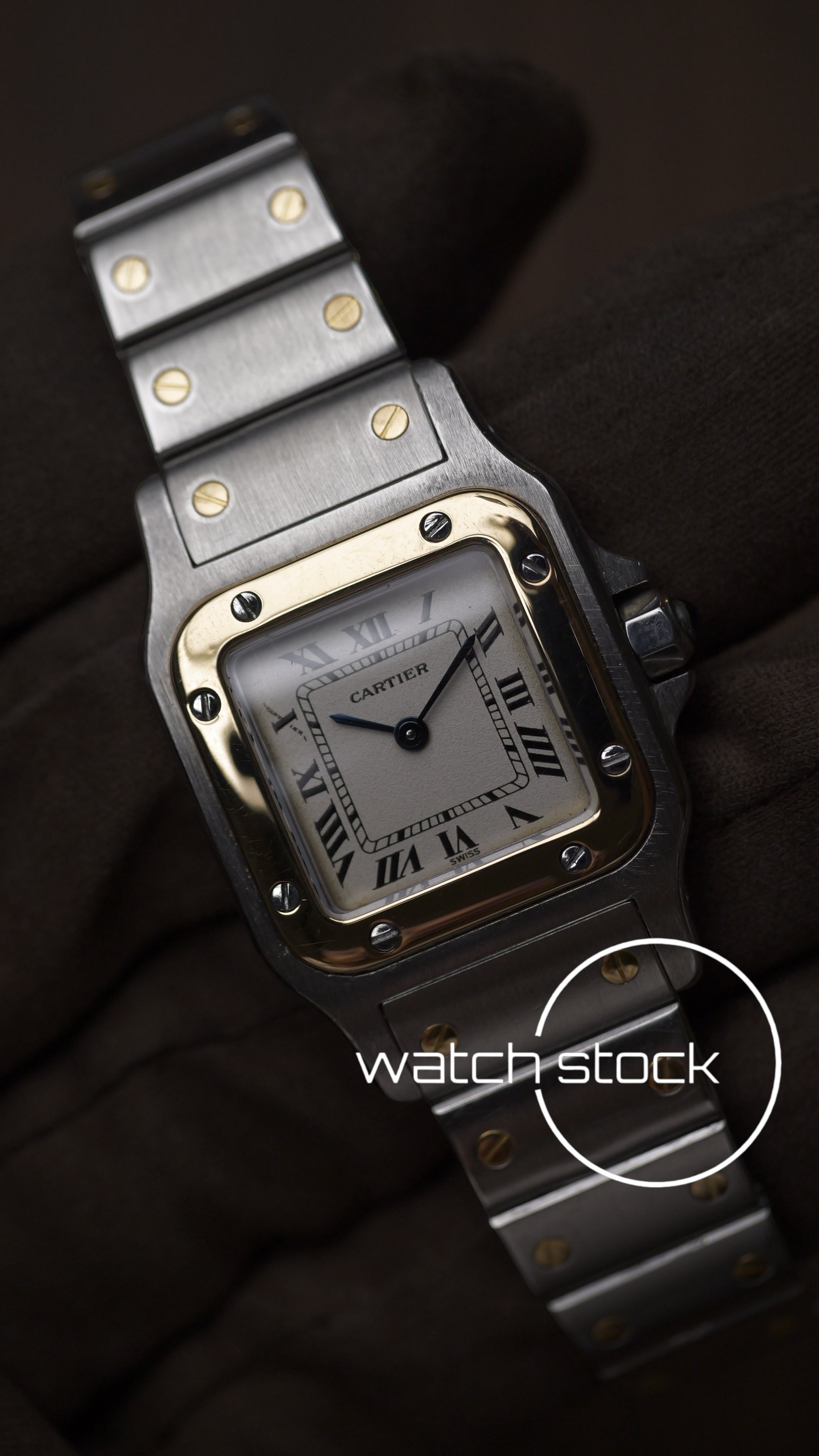 Cartier santos galbee lady quartz 24x35mm ref. 1057930 FULL SET