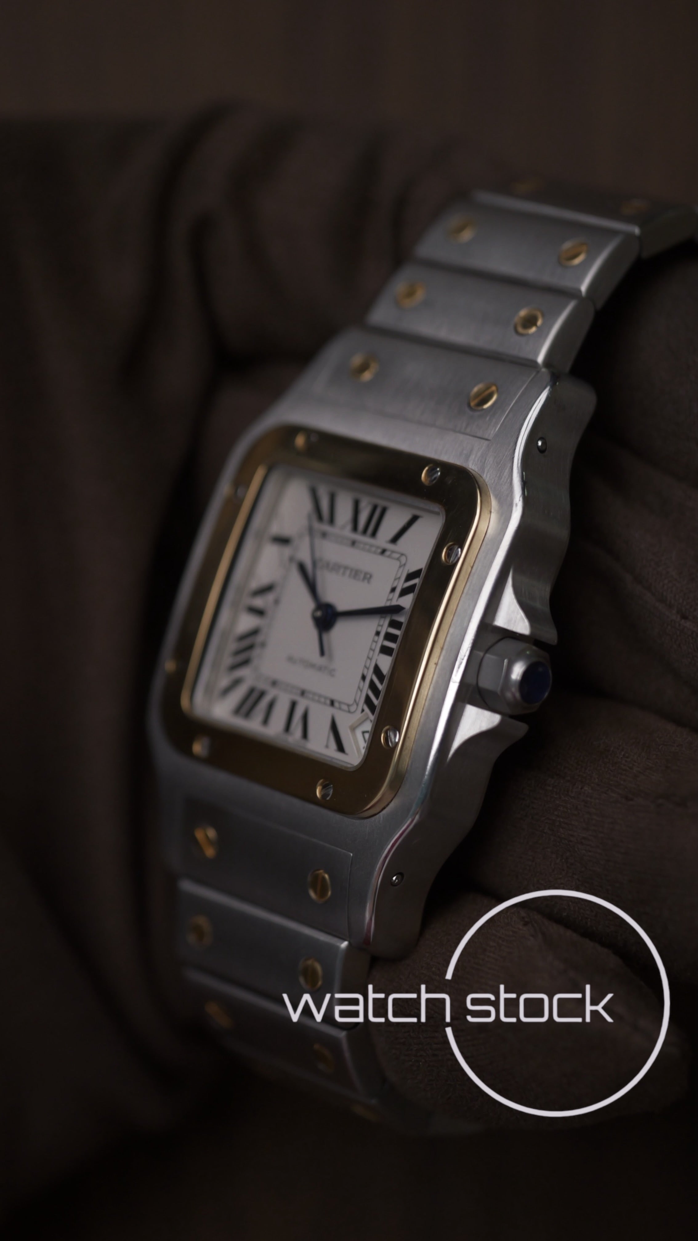 Cartier santos galbee XL Gold Steel ref.2823 Full set Automatic 32x45mm