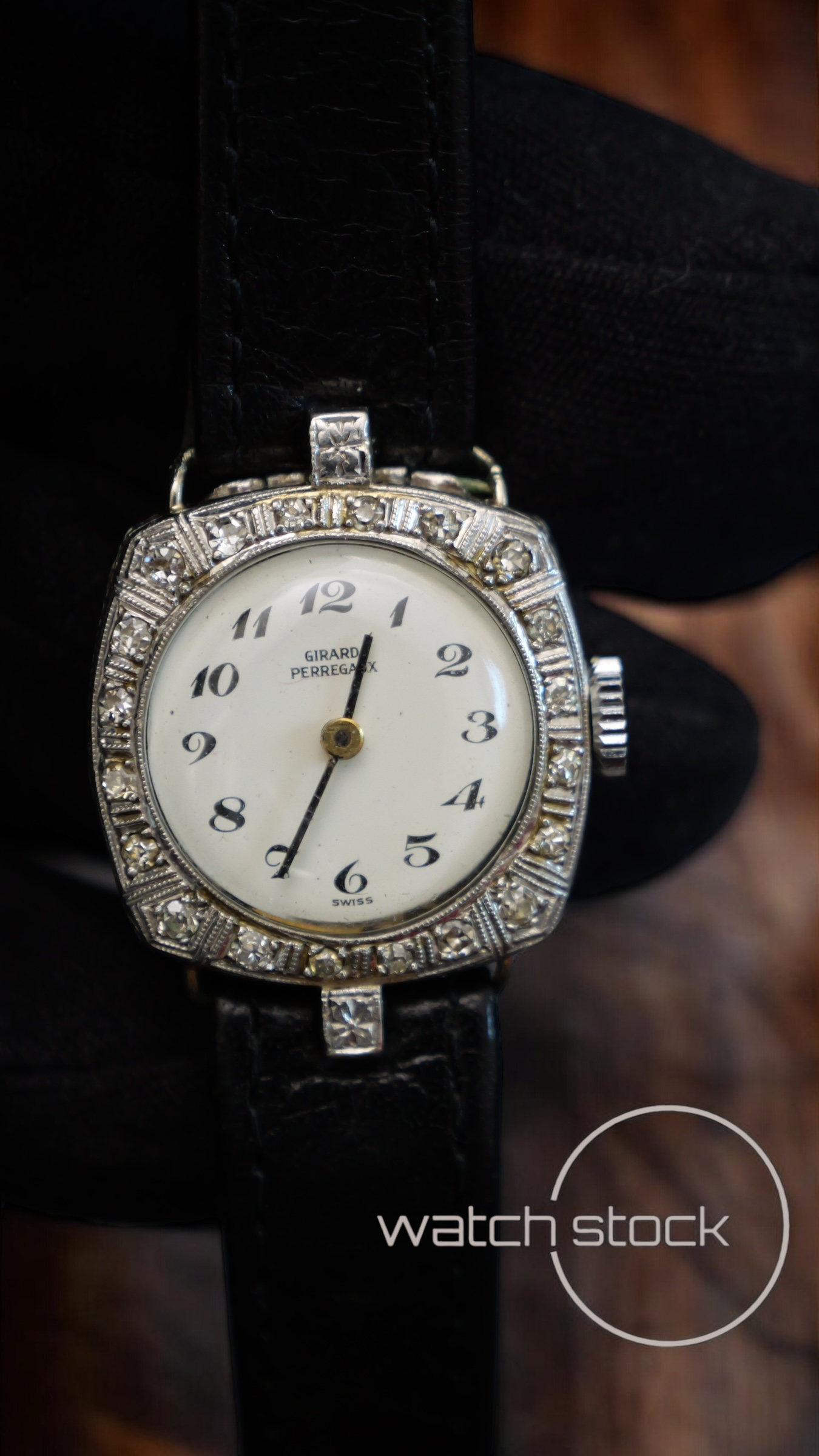 Gerard peregaux in platino con diamanti vintage Dress Watch unisex 23mm carica manuale