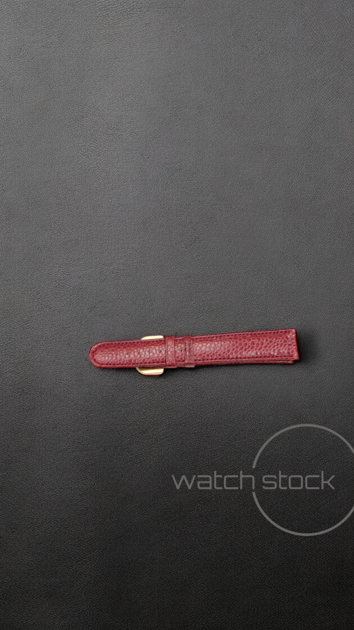 Cinturino Longines in pelle martellata rosso con fibbia loggata ansa 16mm