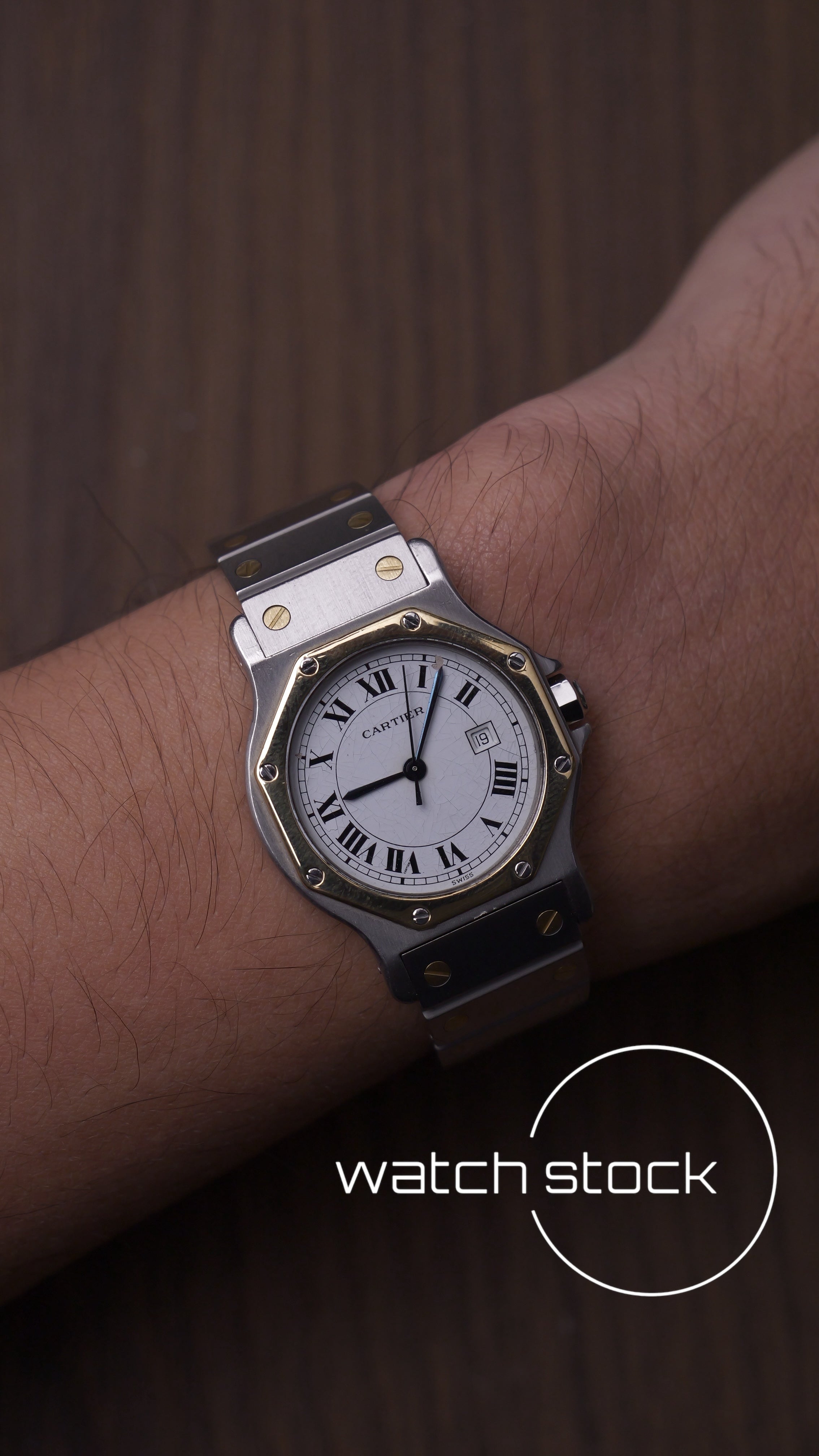 Cartier santos Octagon 30mm Large men ref.2966 Automatic