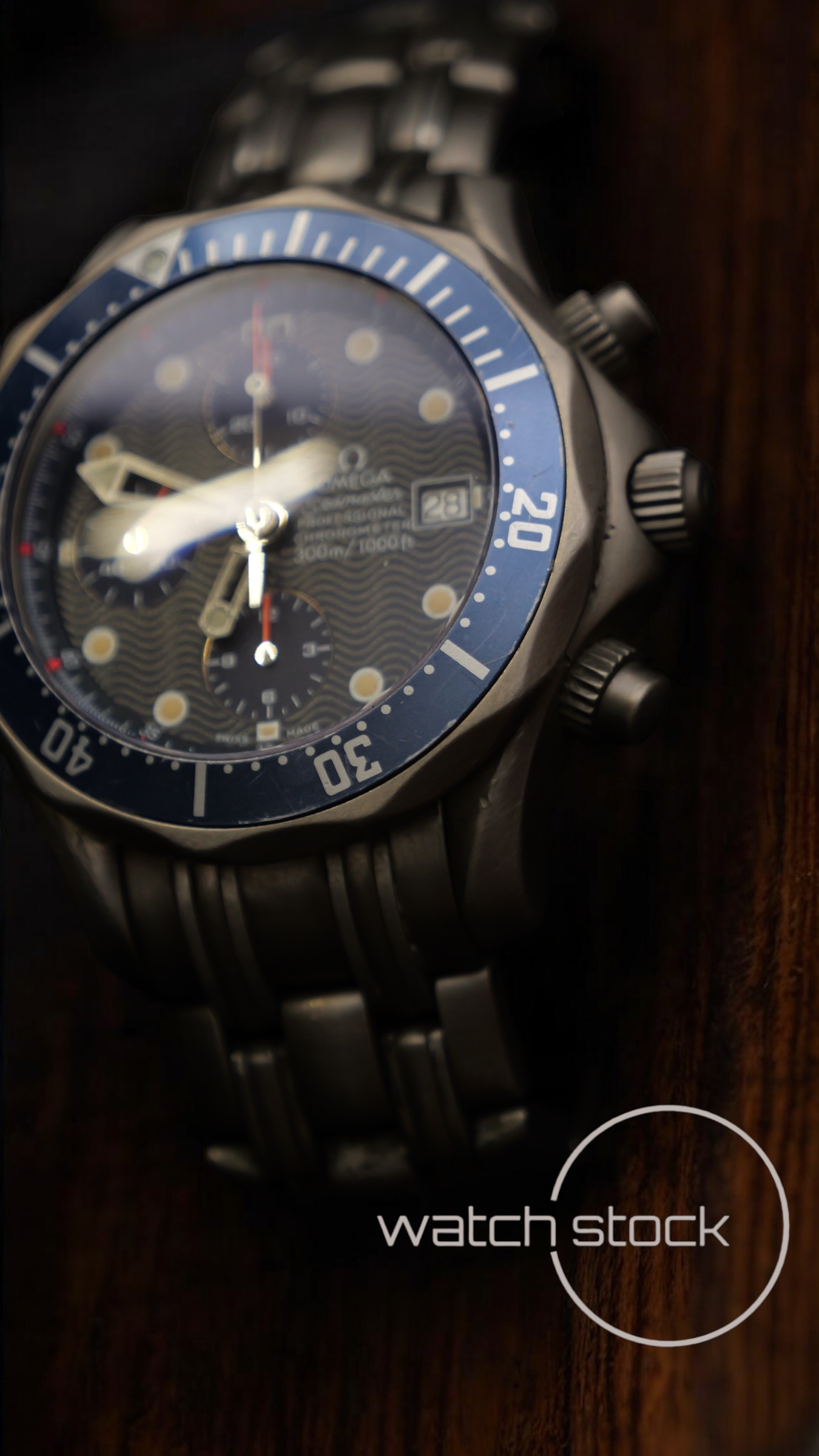 Omega seamaster 300m Chrono titanium ref. 178.0504 41mm blue dial