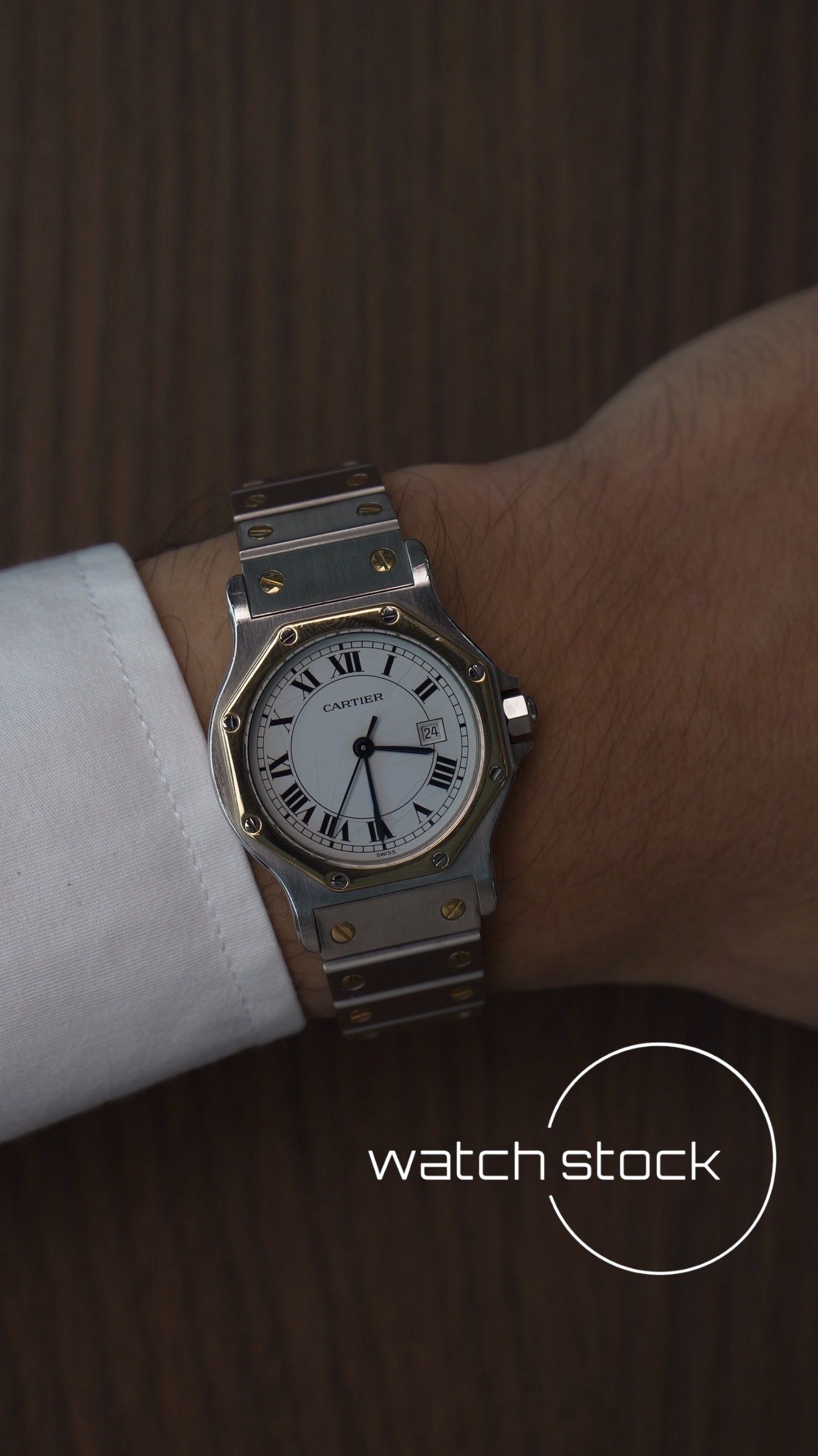 Cartier santos Octagon 30mm Large men ref.2966 Automatic