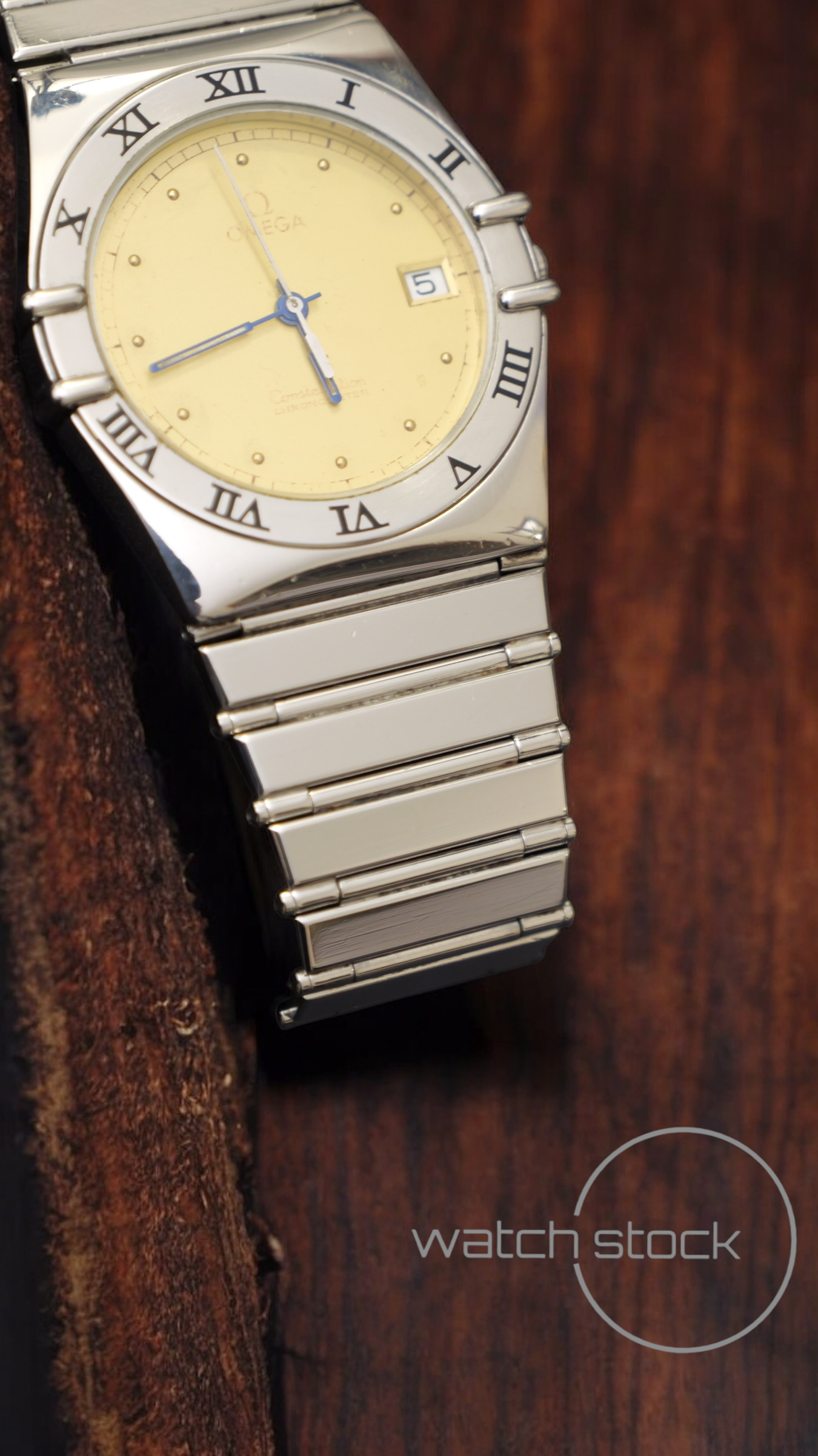 Omega costellation quarz (34mm) yellow dial vintage