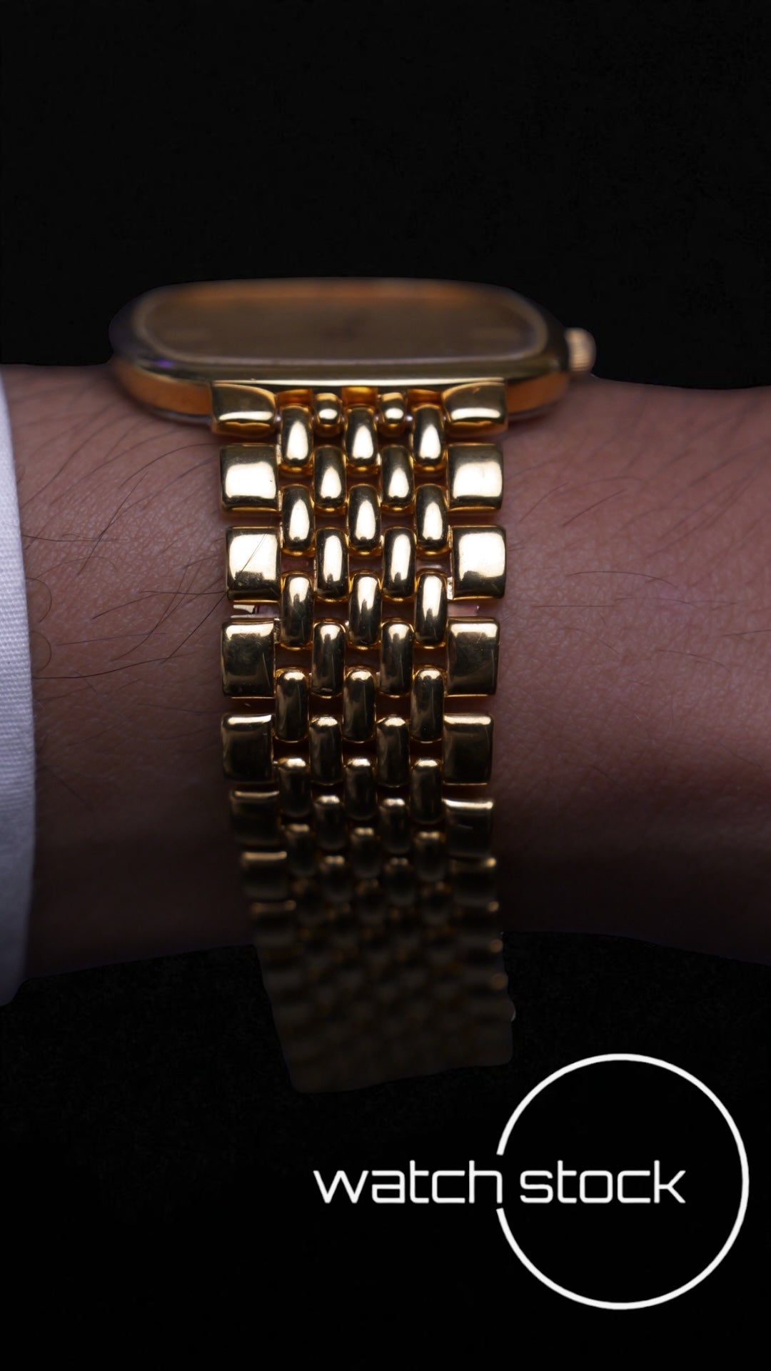 Omega de ville bracciale chicchi di riso placcato oro ref: 39508772 anno 1989