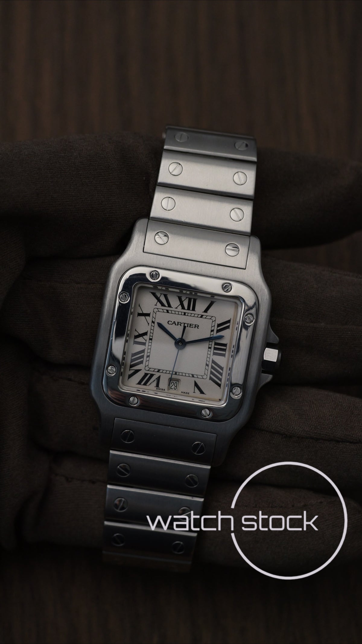 Cartier santos galbee quartz ref.1564 29x41mm
