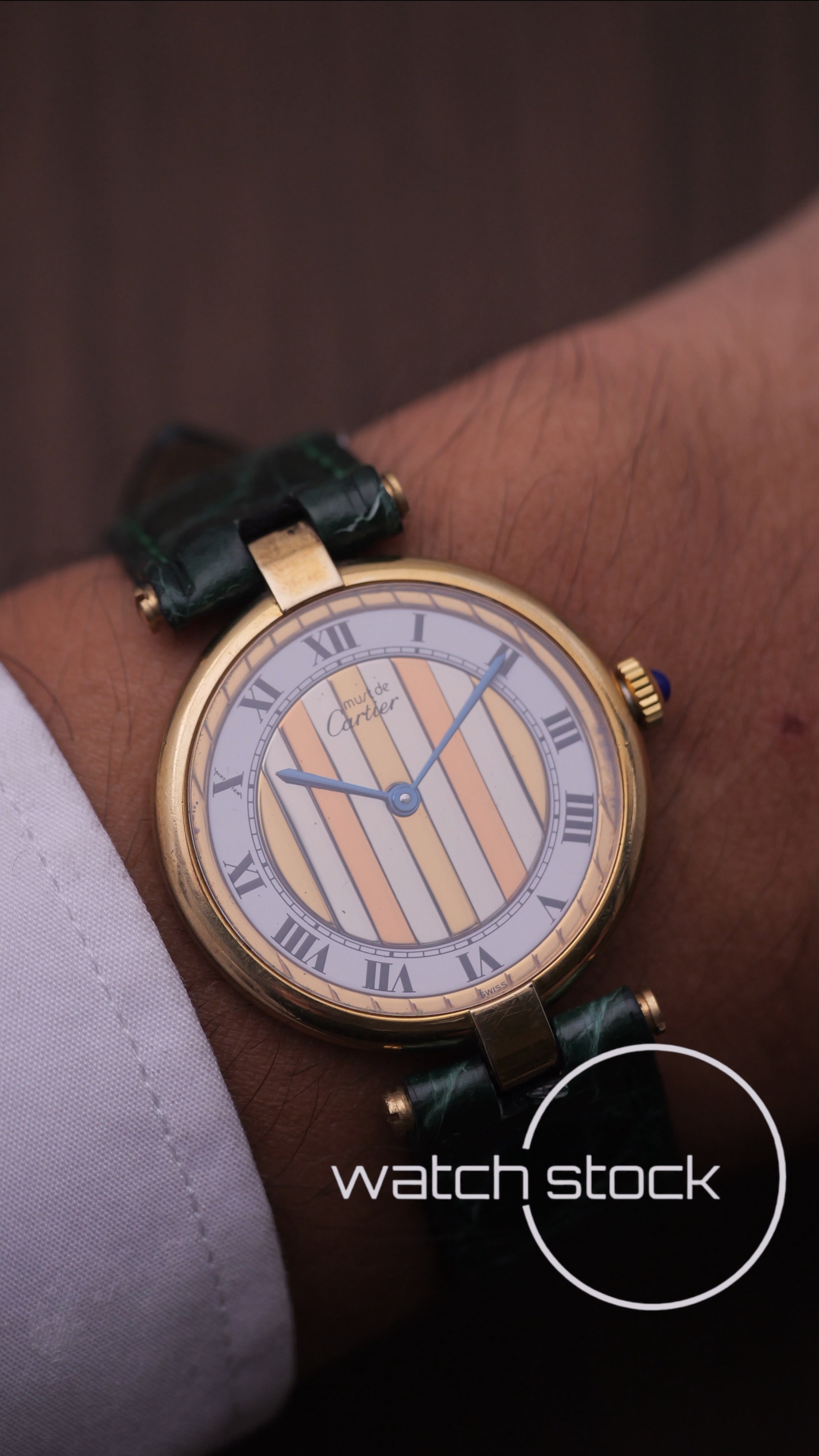 Cartier Vendome 30mm Trinity dial anno 1980